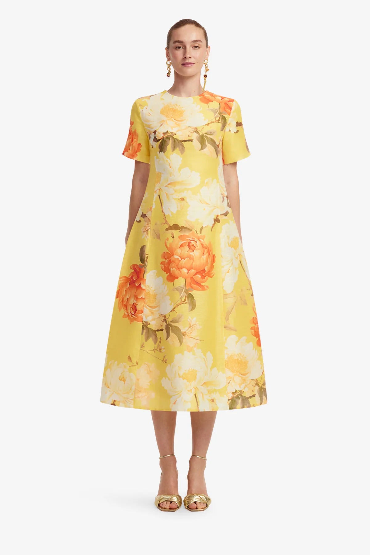 Peony Print in Yellow