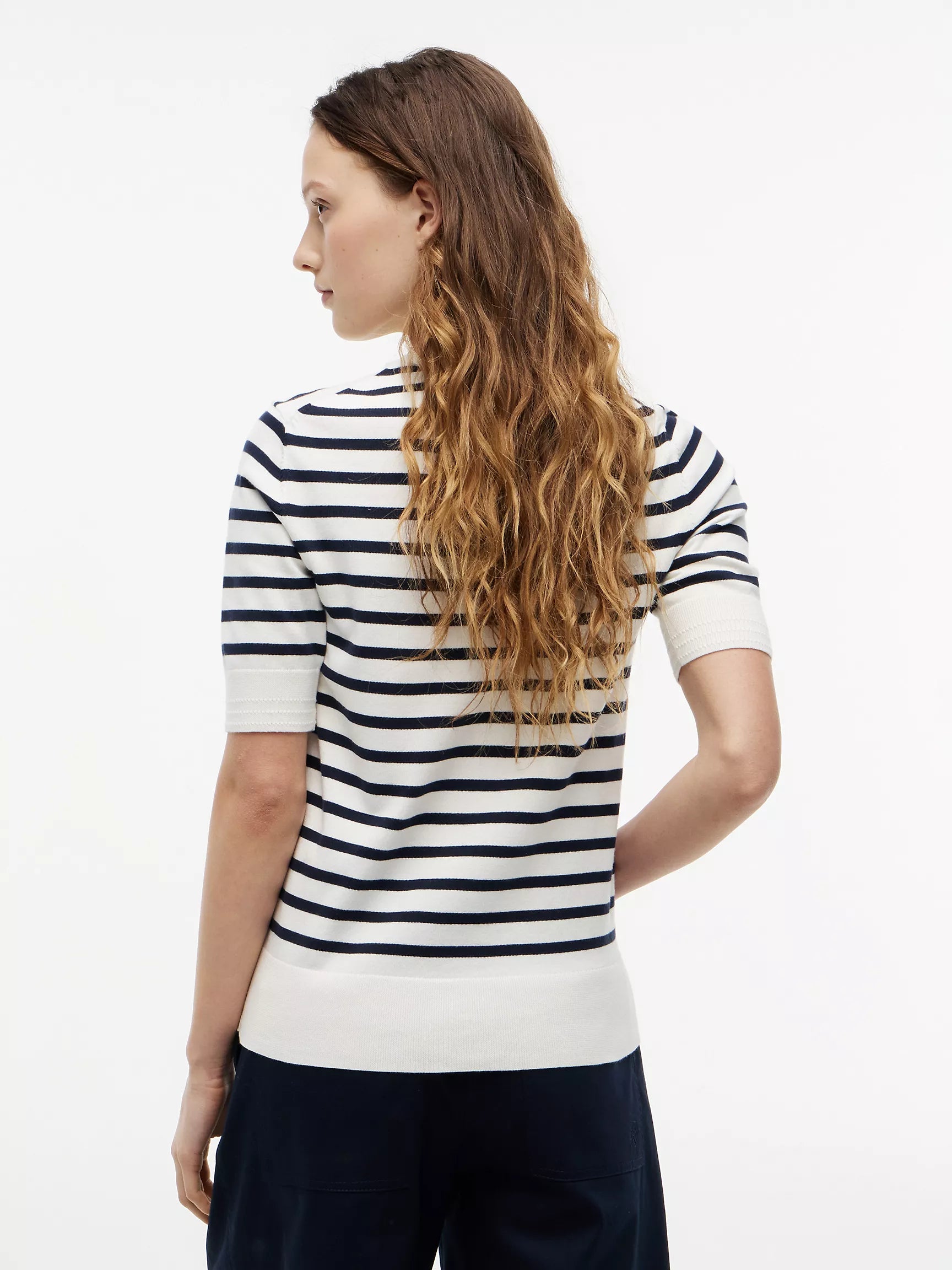 Ivory / Navy Stripe