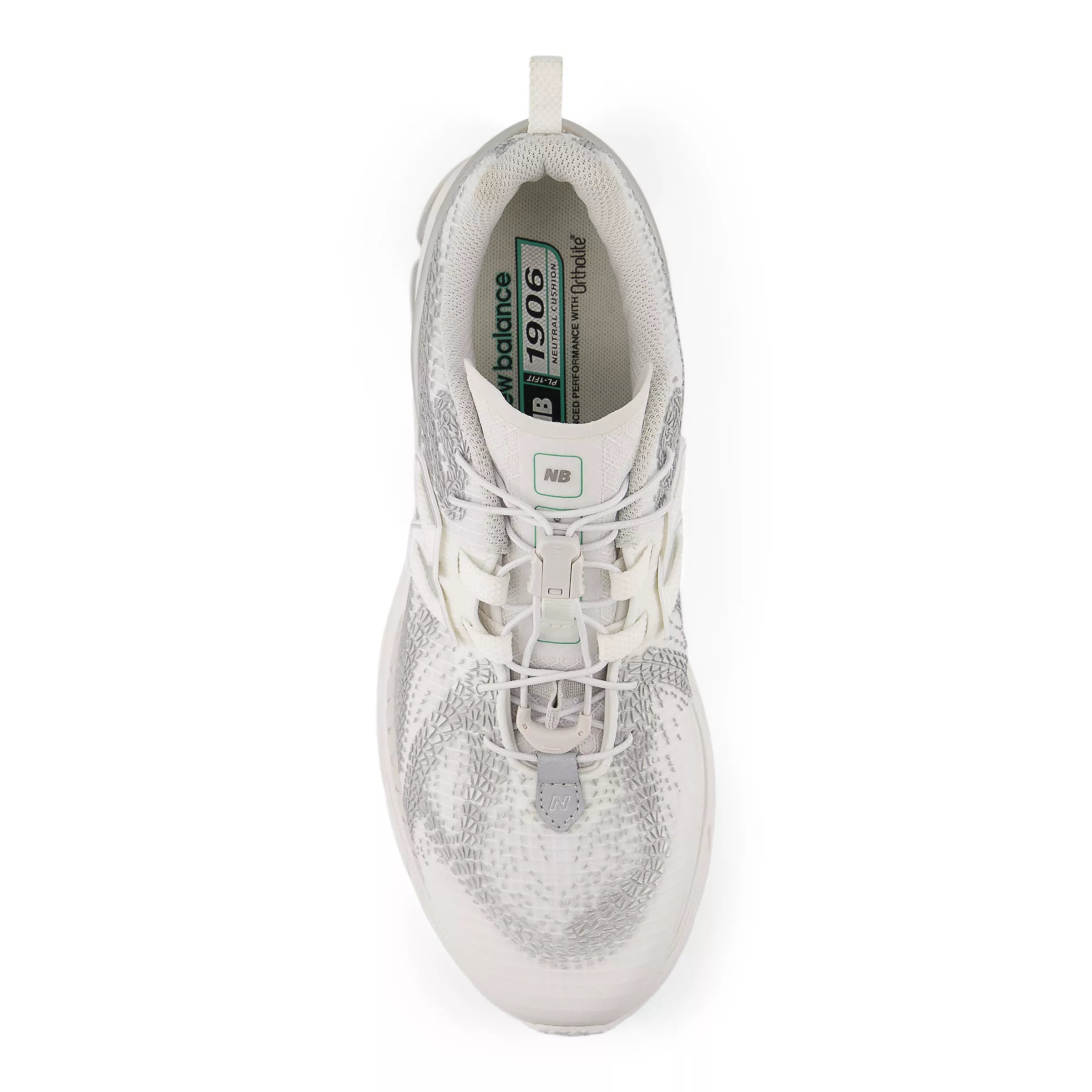 White With Silver Metallic And Deep End