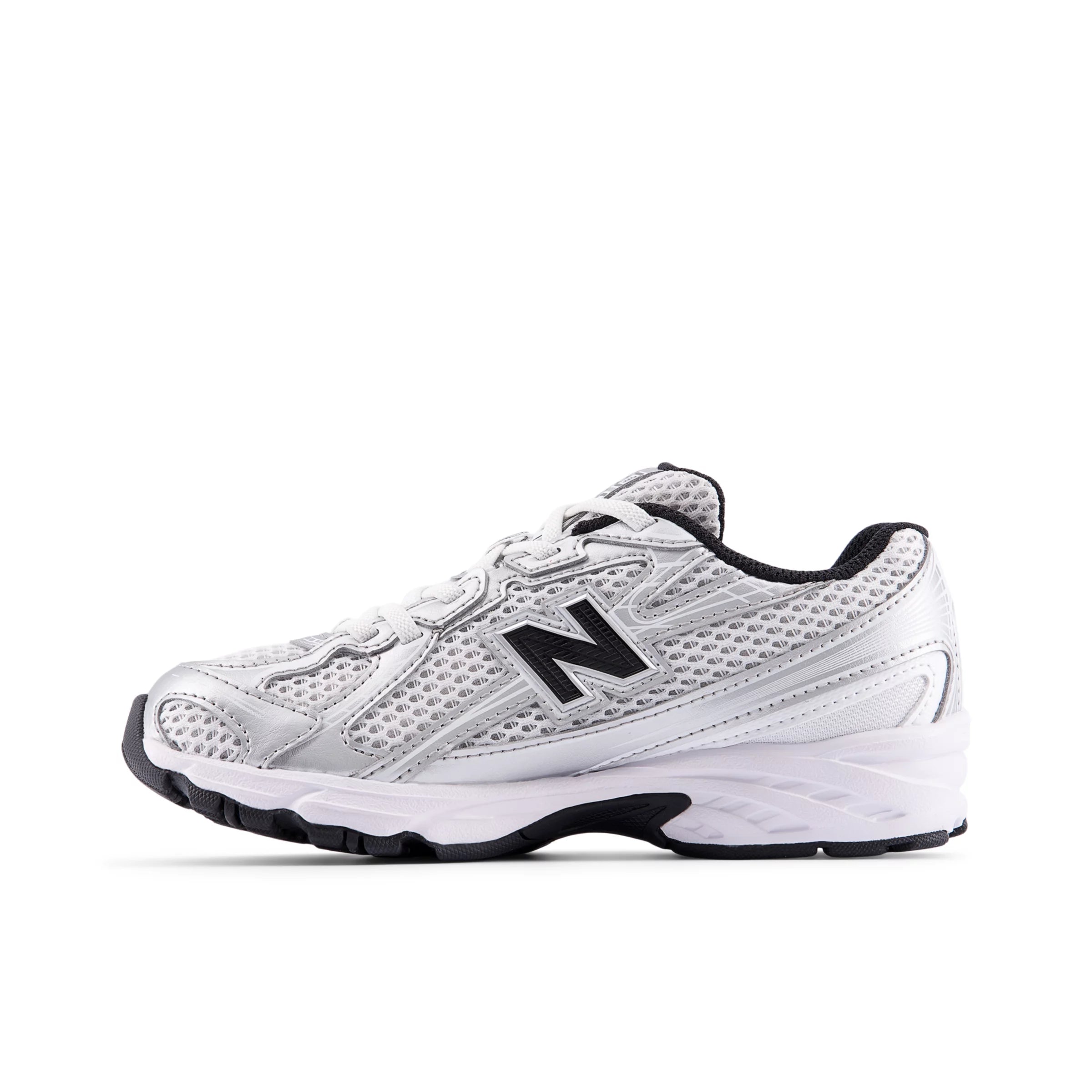 Silver Metallic With Black