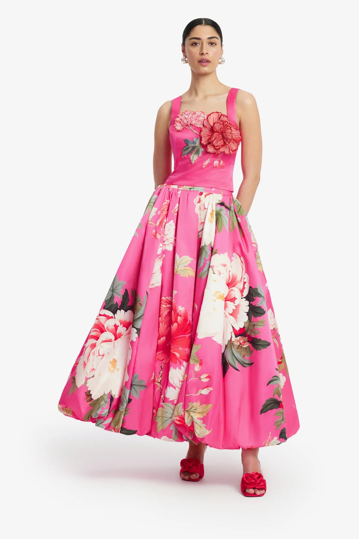 Peony Print in Fuchsia 2