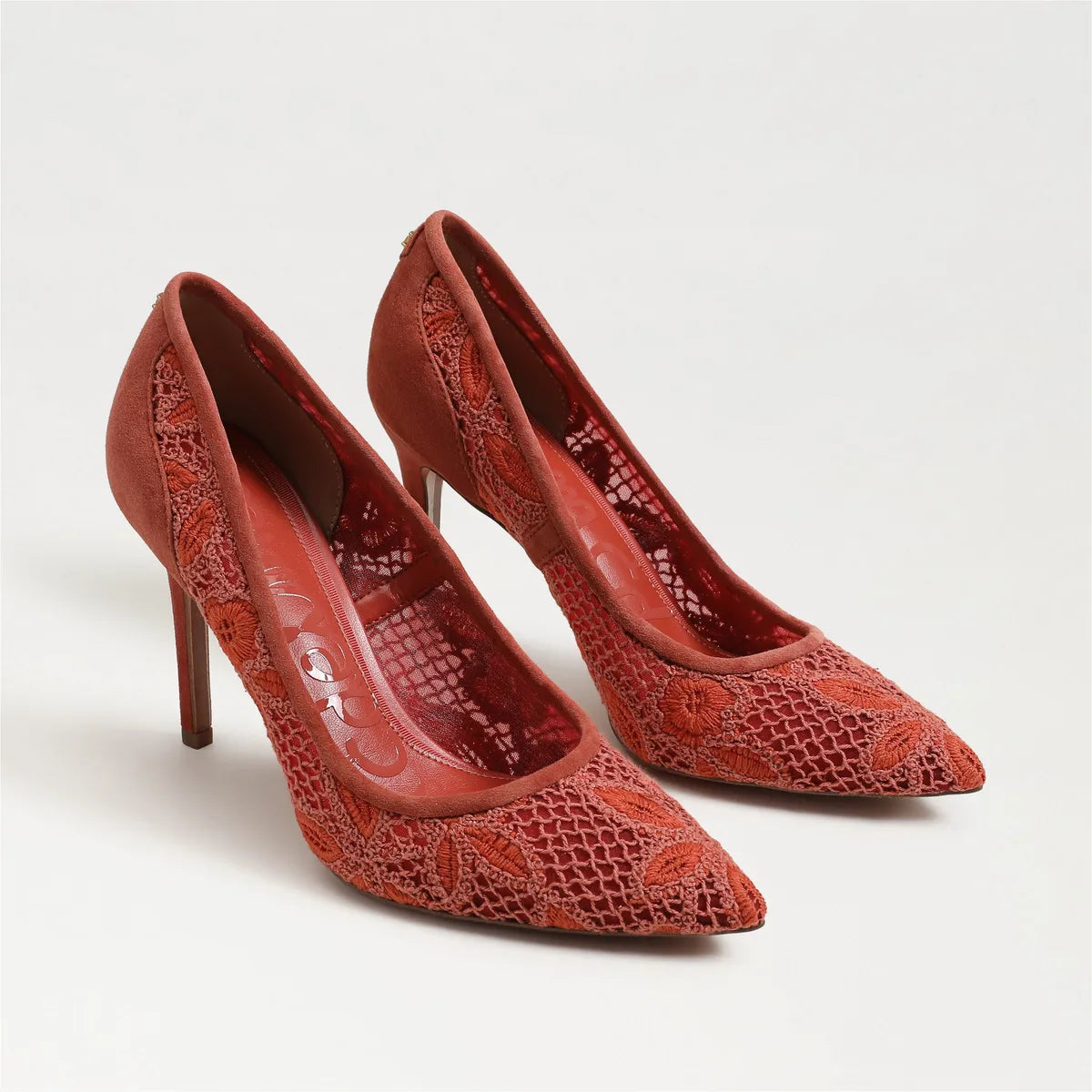 Coral Clay Mesh Fabric