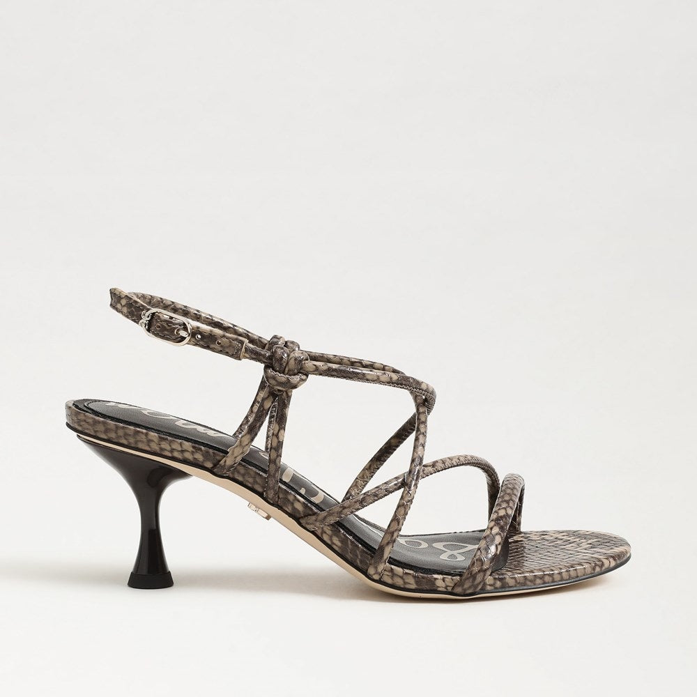 Tan Snake Print Faux Leather