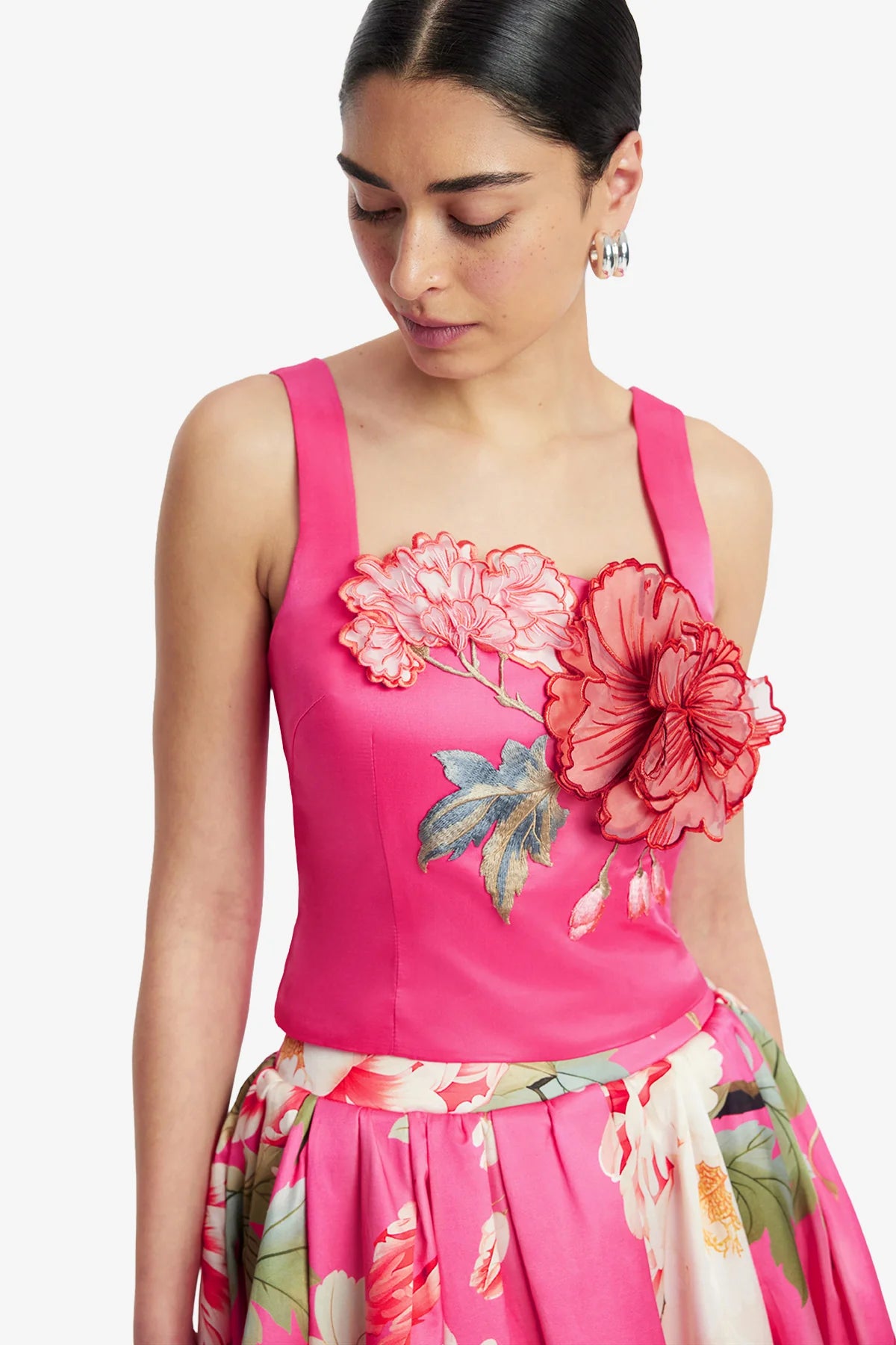 Peony Print in Fuchsia 2