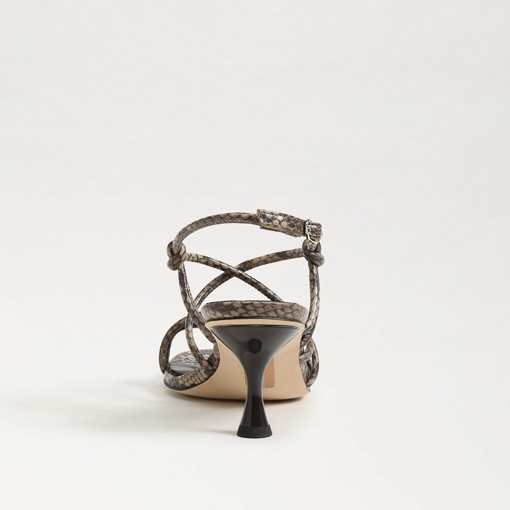 Tan Snake Print Faux Leather