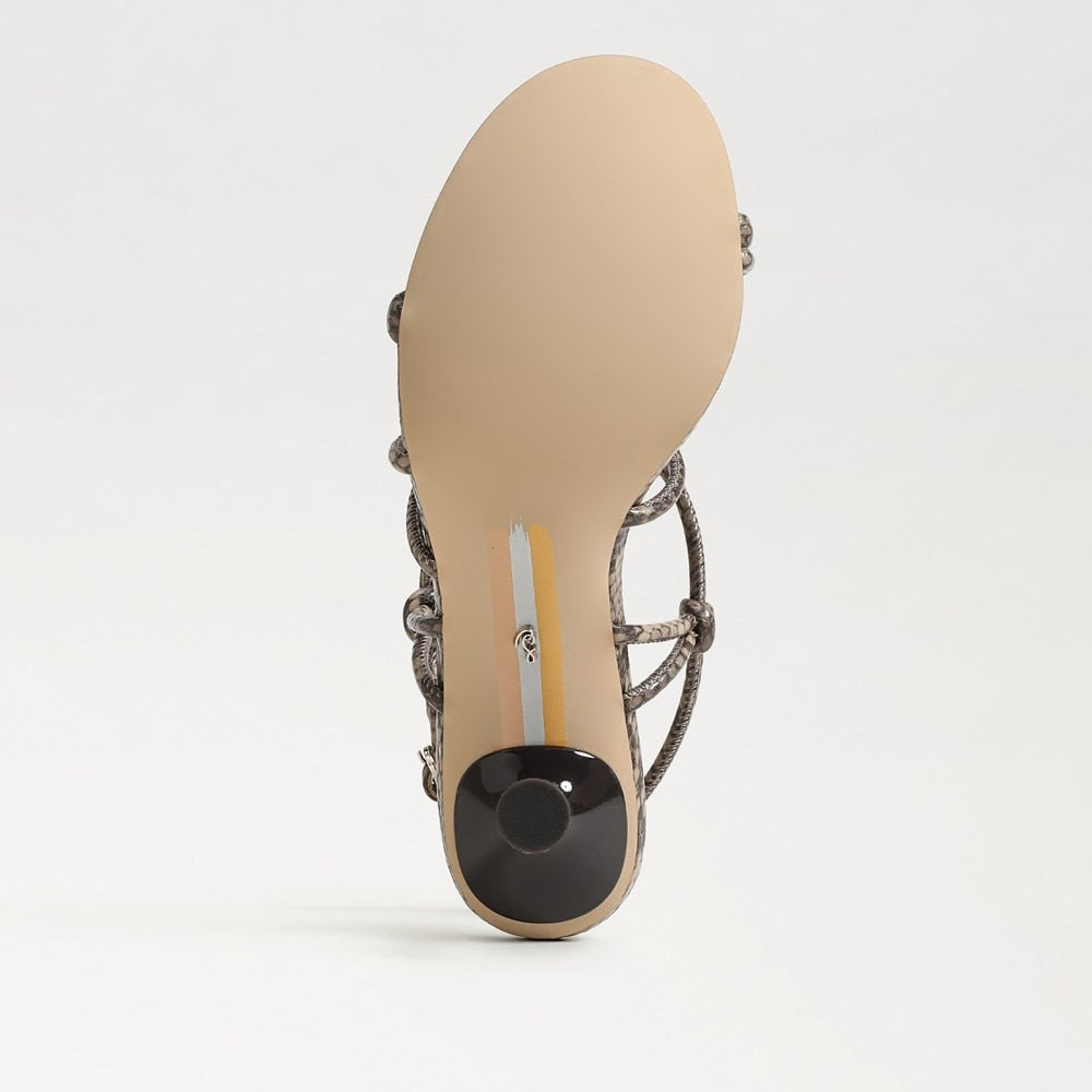 Tan Snake Print Faux Leather