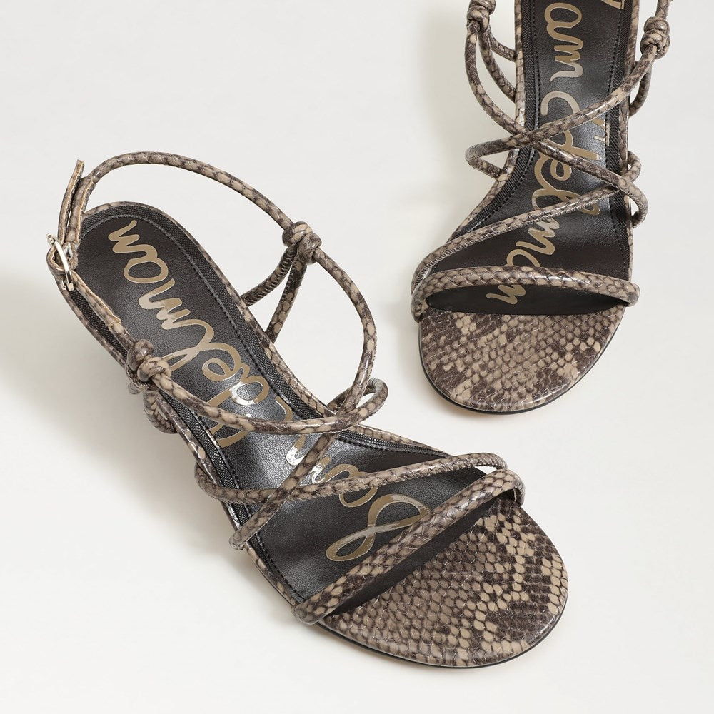 Tan Snake Print Faux Leather