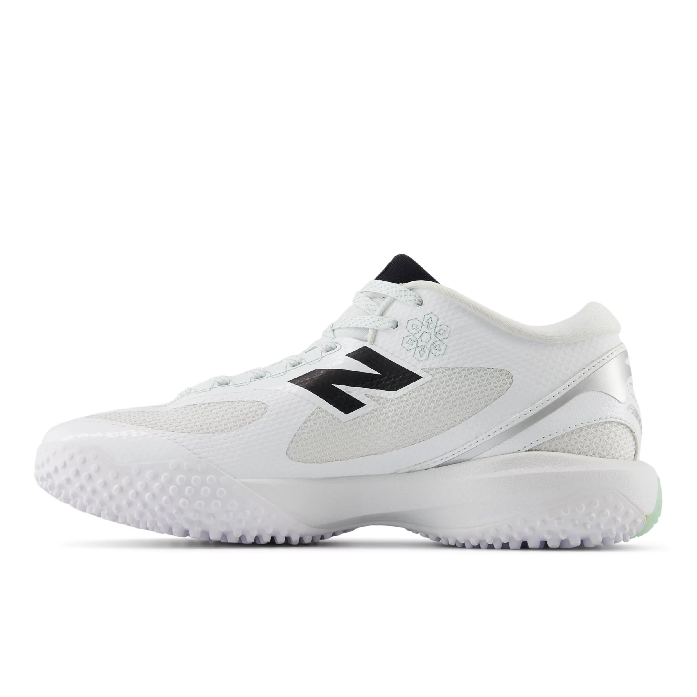 Nb White With Black And Silver Metallic