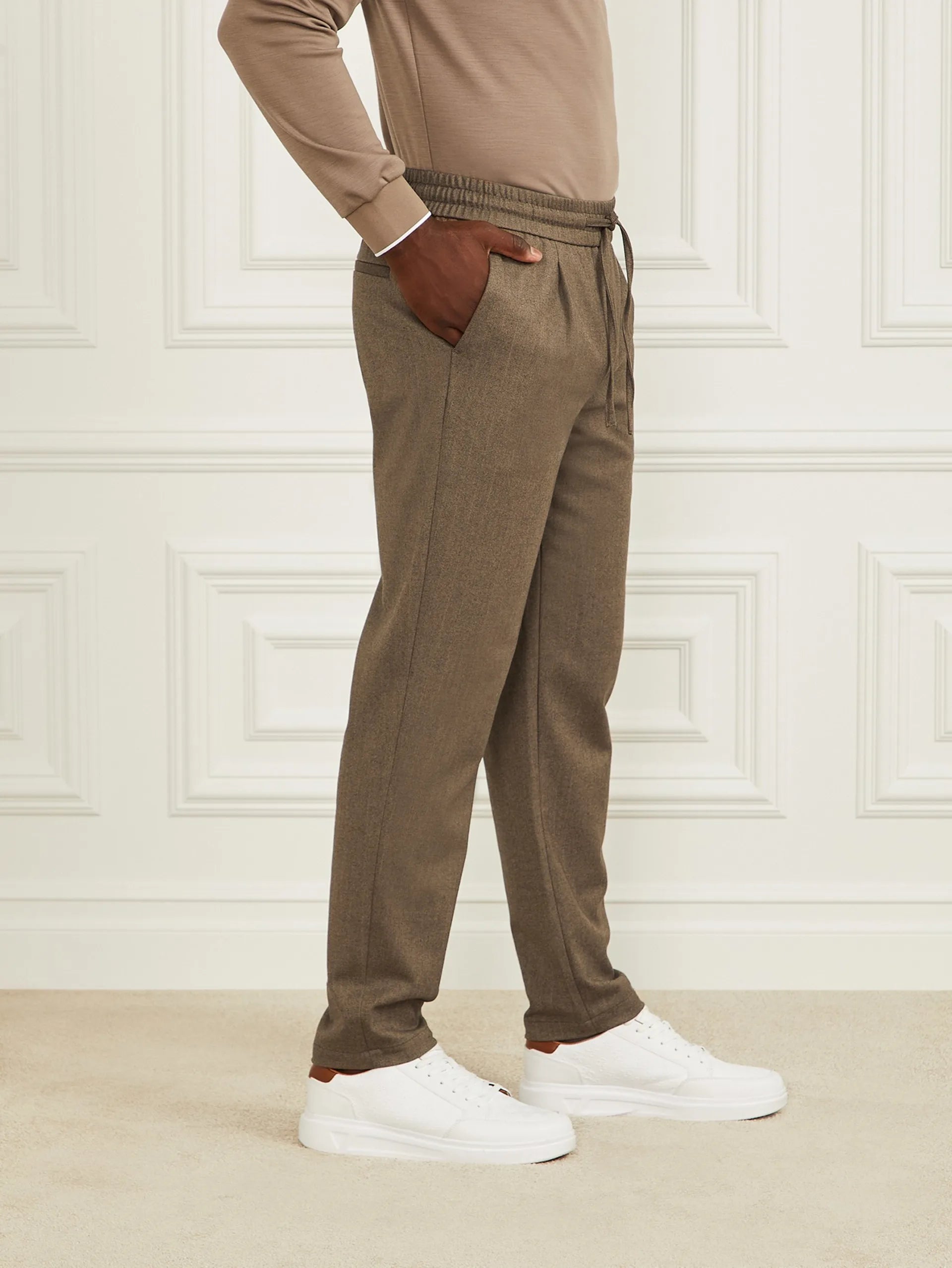 Brown Herringbone