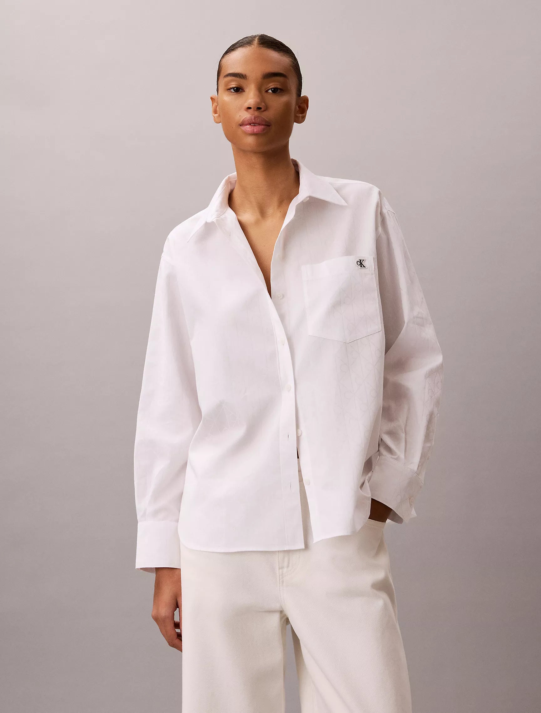 Brilliant White Aop Jacquard