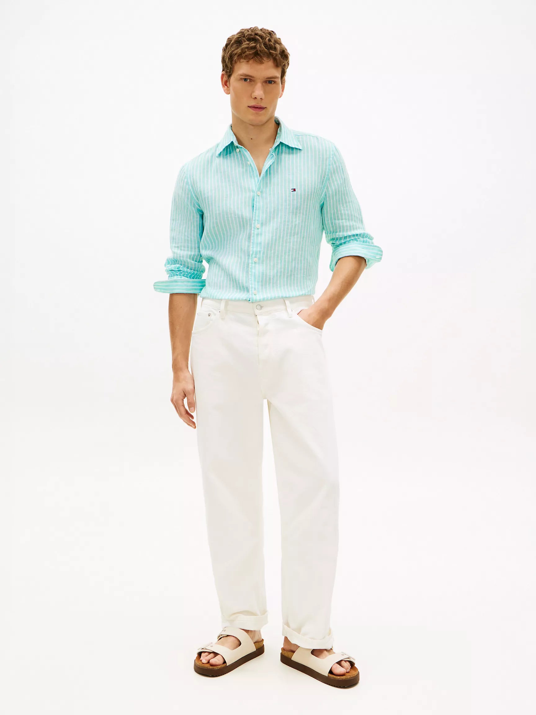 Arctic Aqua/White Stripe