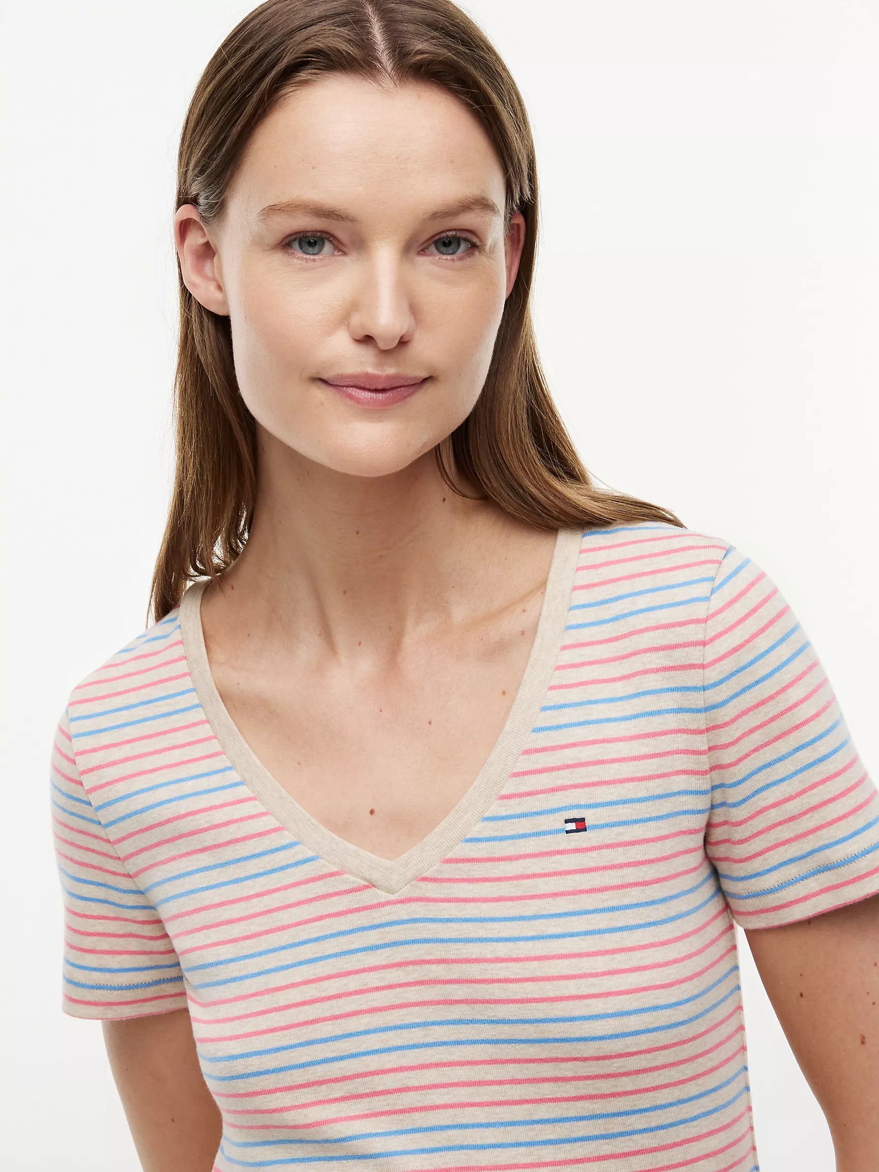 Beige Heather Stripe