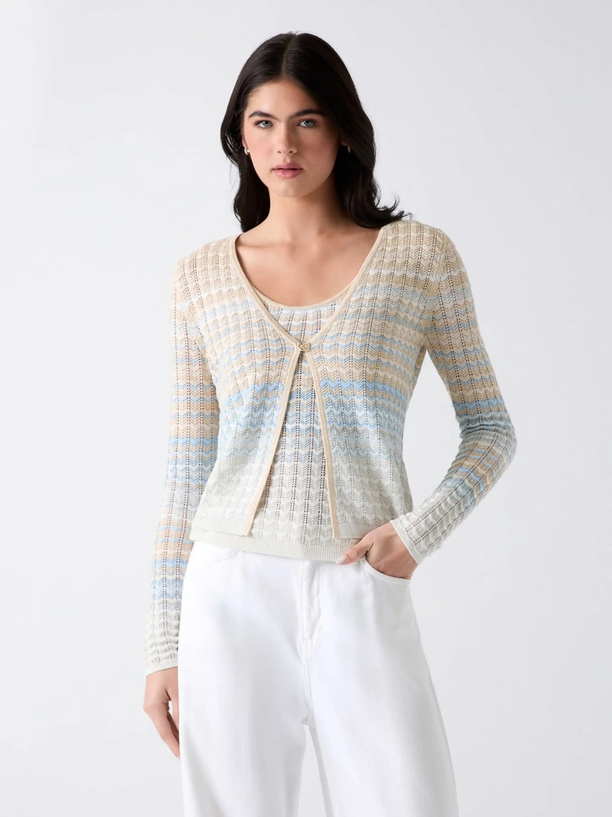 Light Blue Beige And Whit
