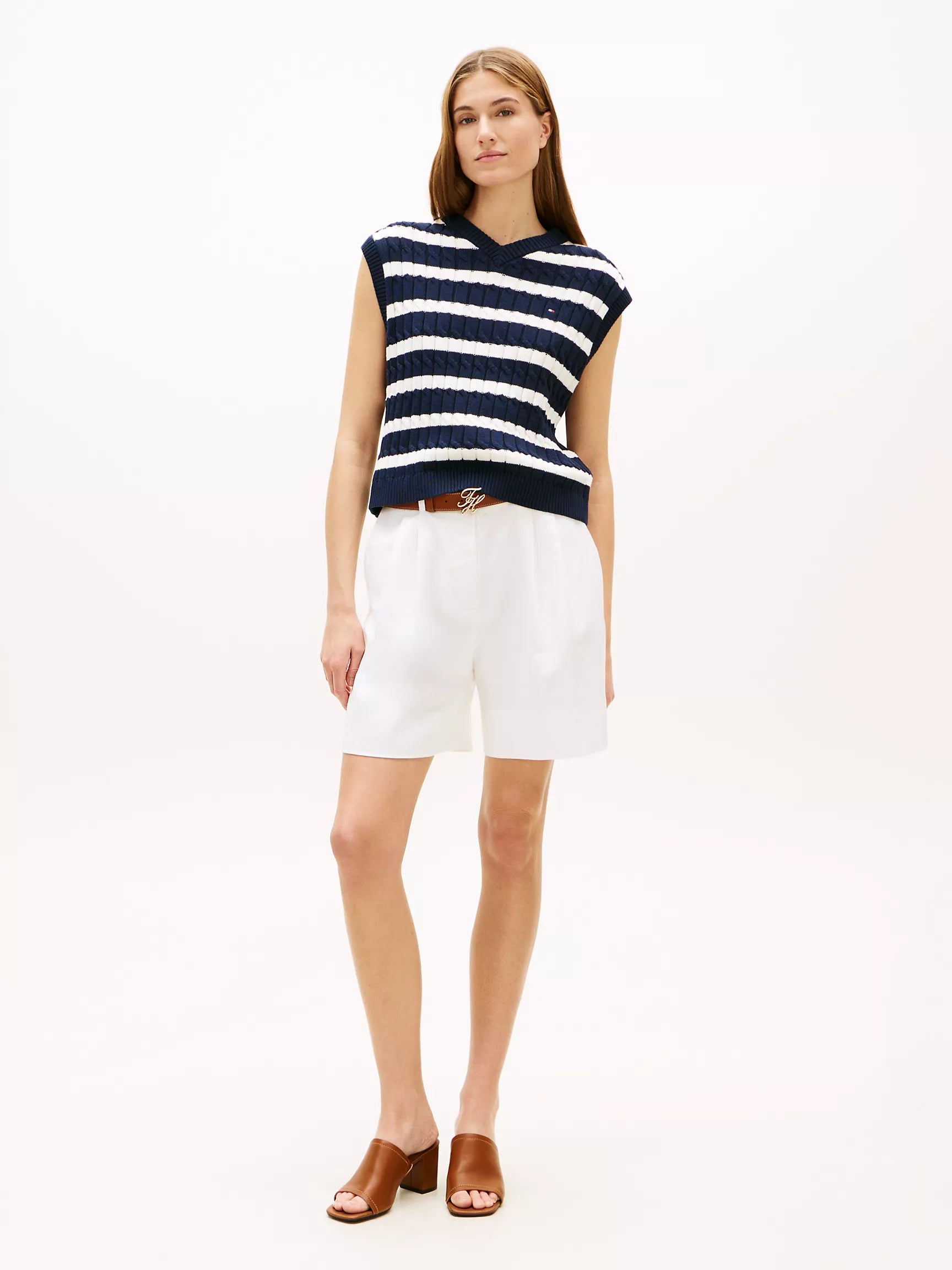 Navy/Ivory Stripe