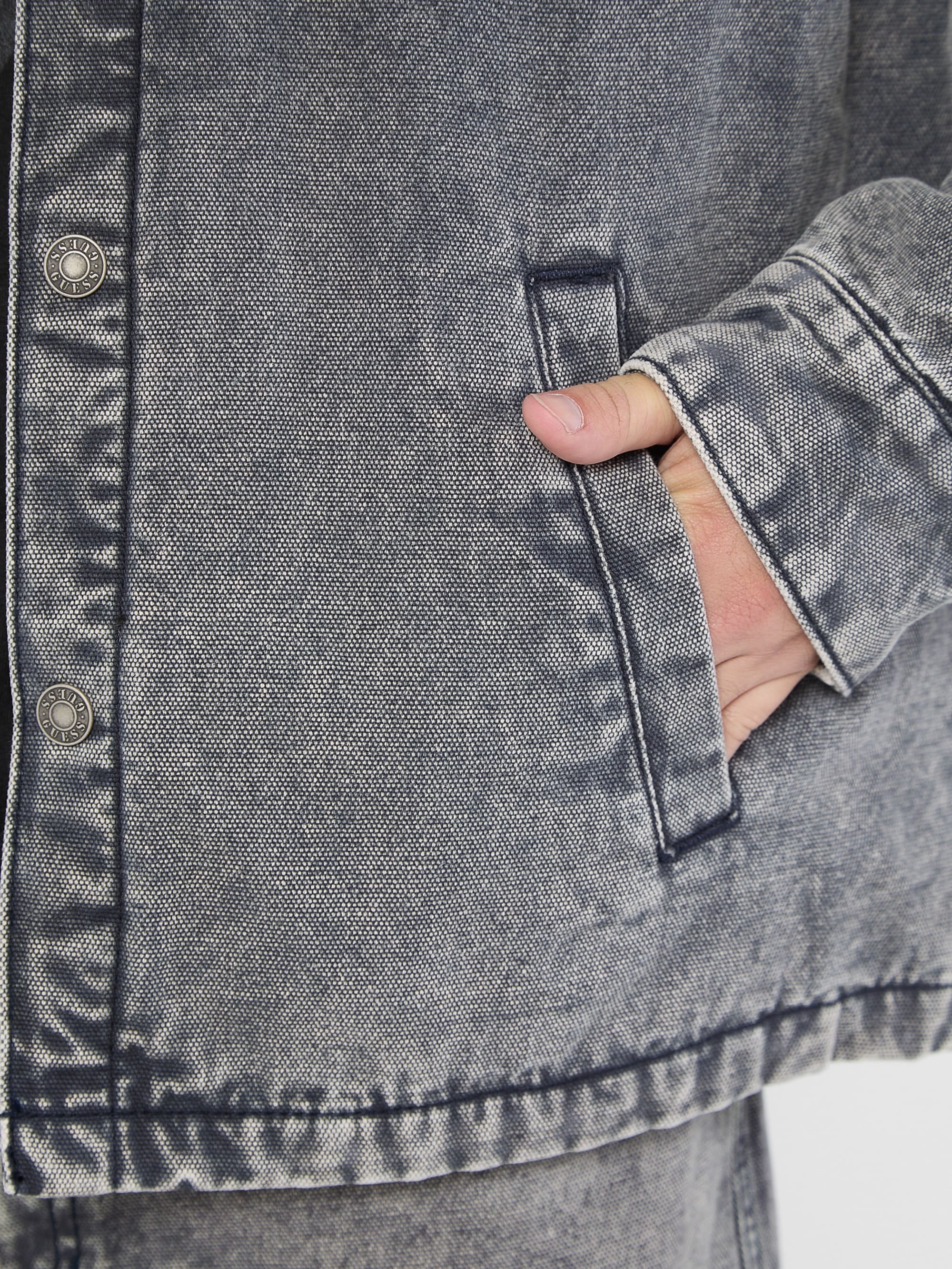 Go Blue Canvas Acid Wash