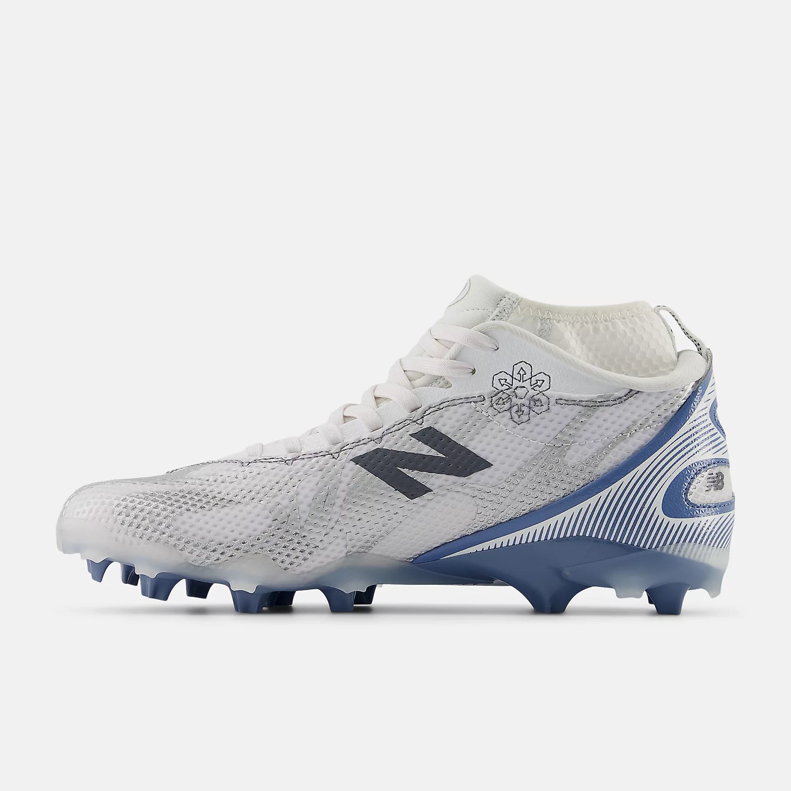 White With Silver And Shoreline Blue