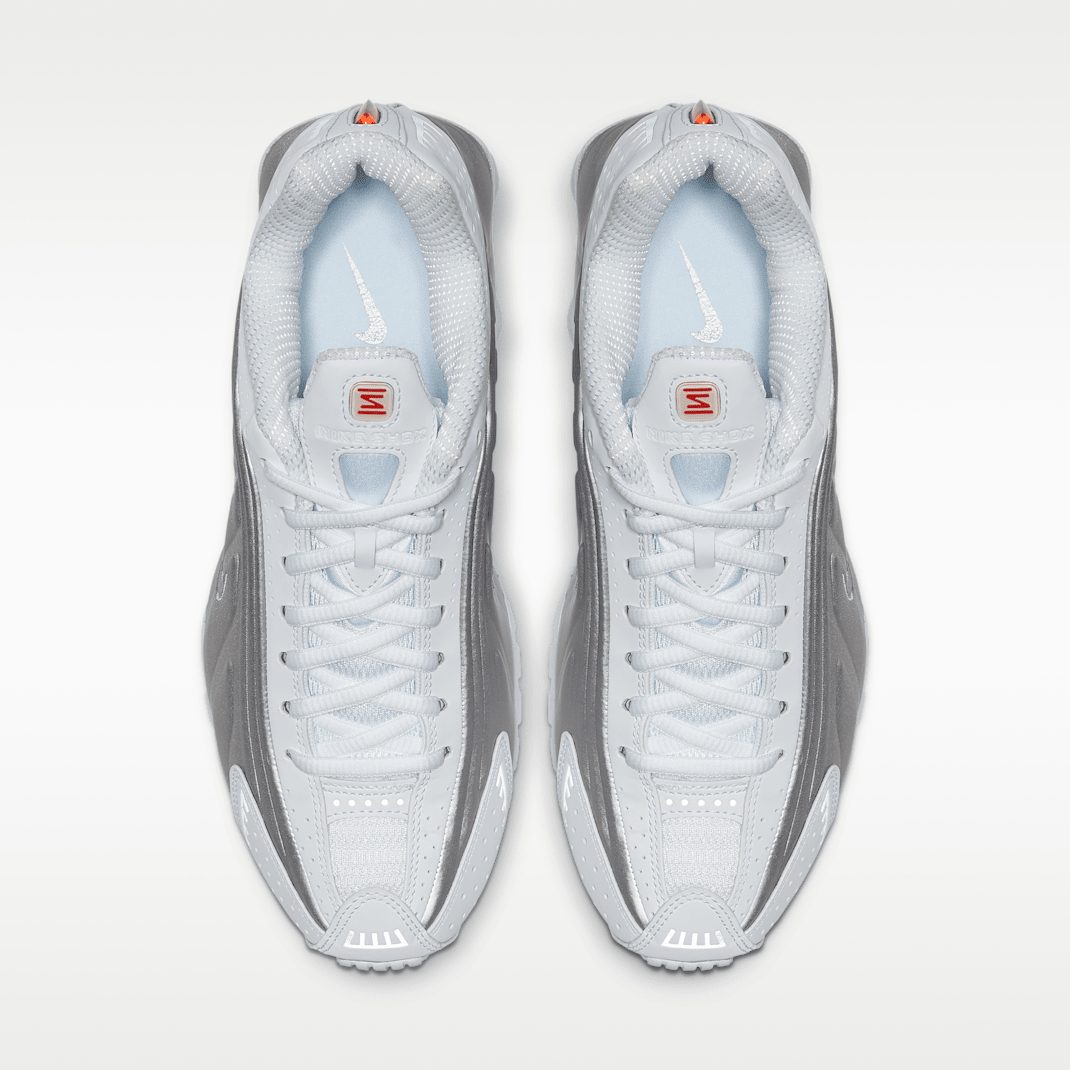 White/Metallic Silver/Max Orange/White