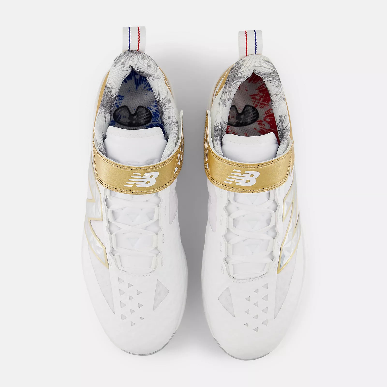 White With Gold And Red