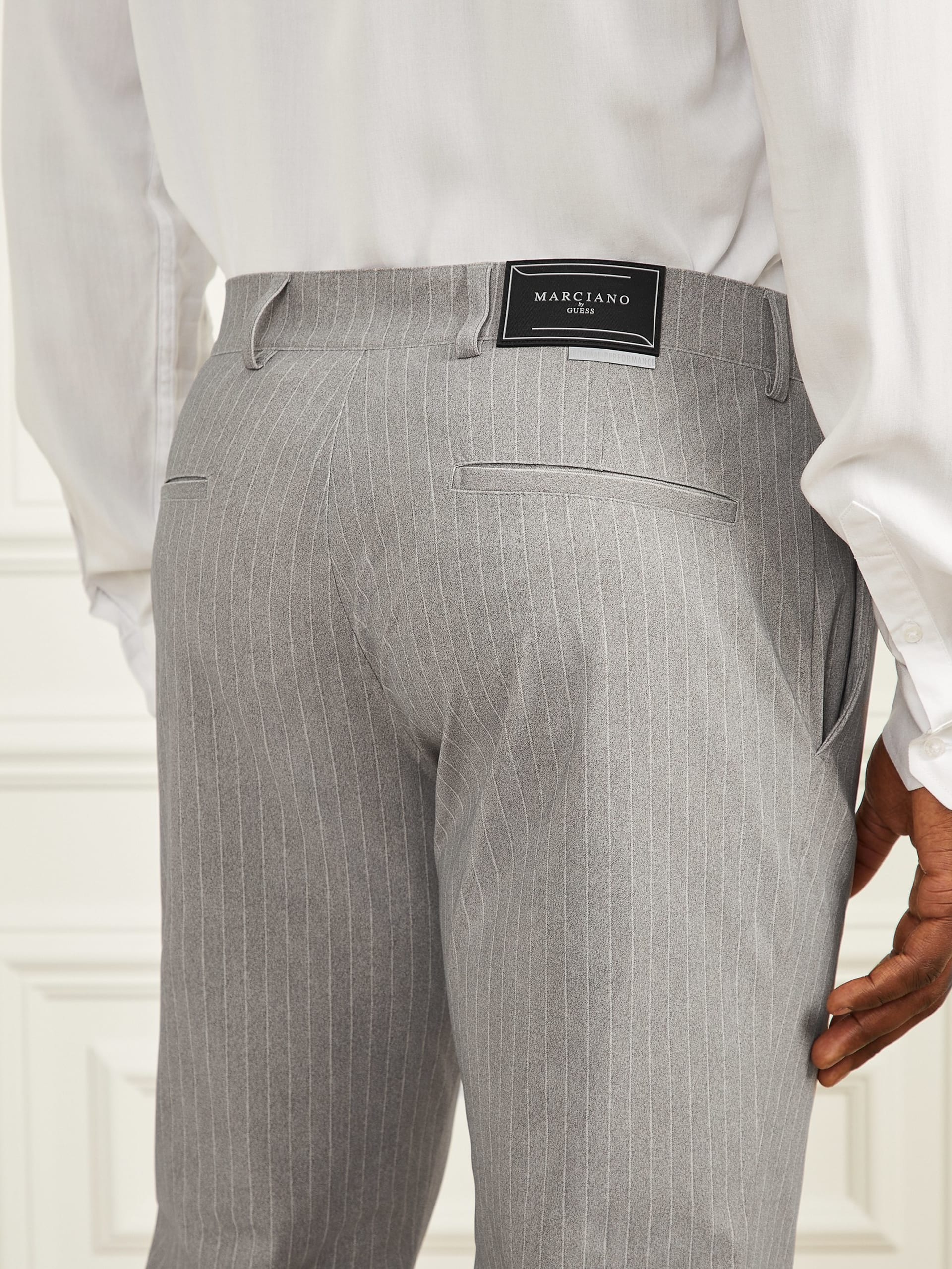 Light Wool Grey Pinstripe