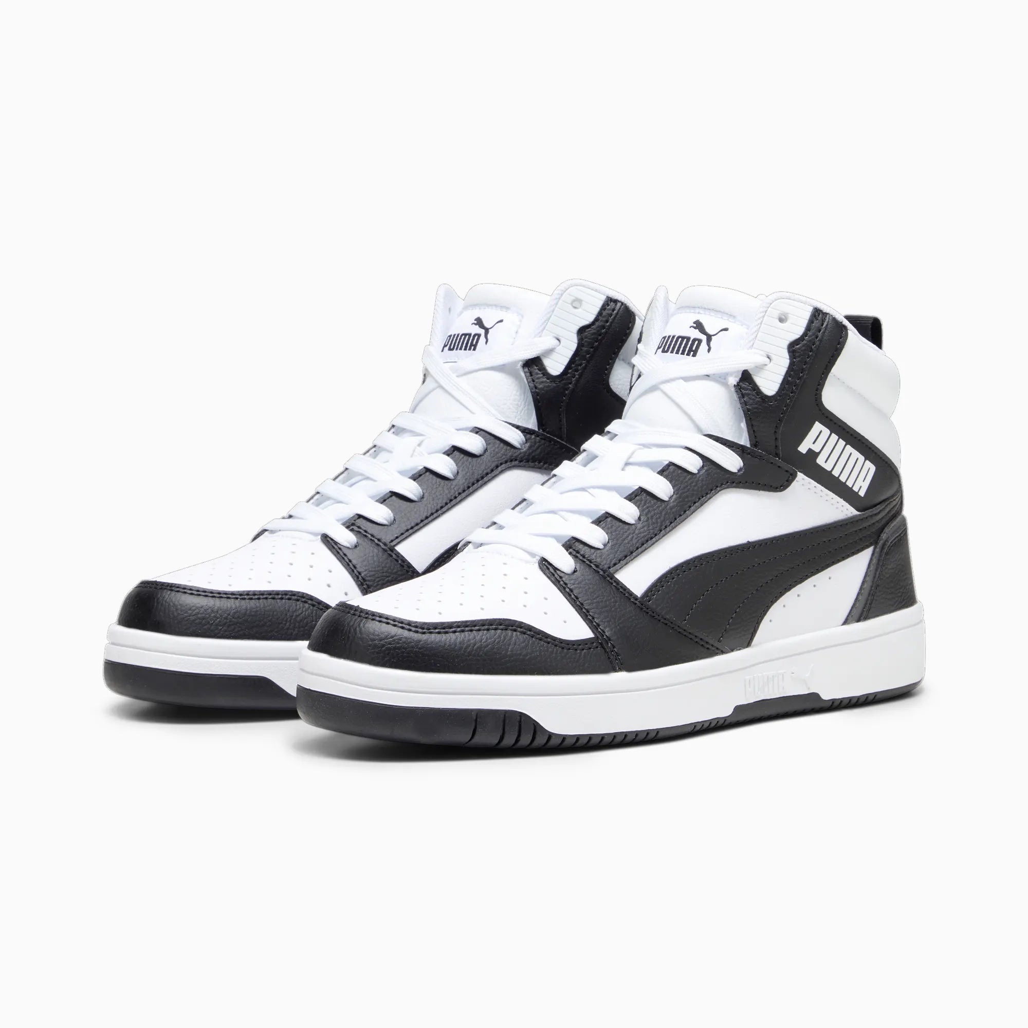 PUMA White-PUMA Black-Shadow Gray-PUMA White