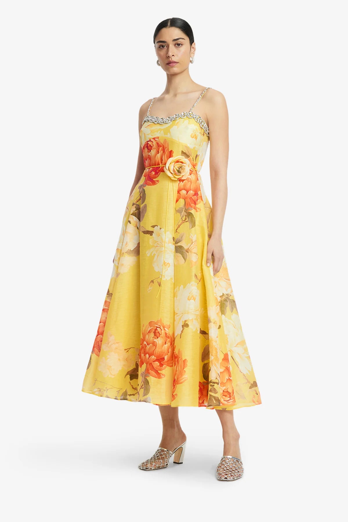 Peony Print in Yellow