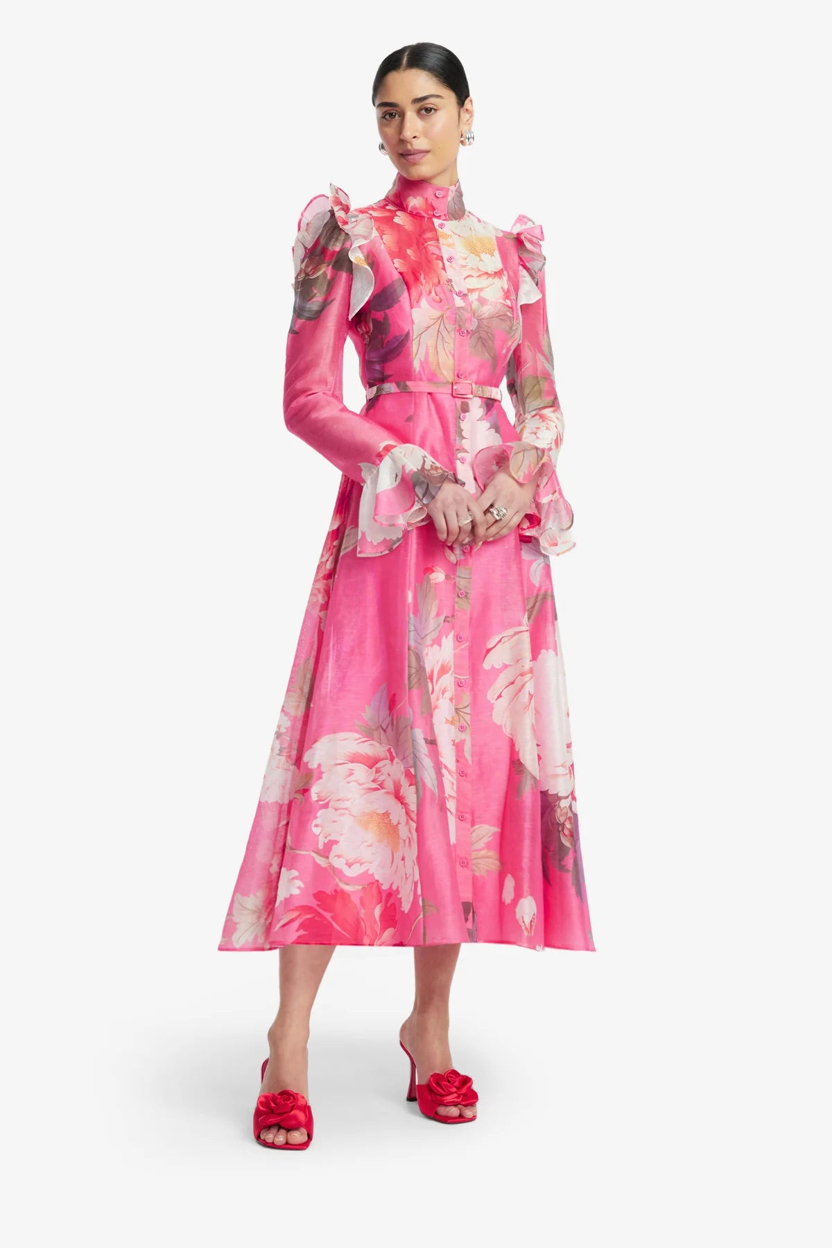 Peony Print in Fuchsia