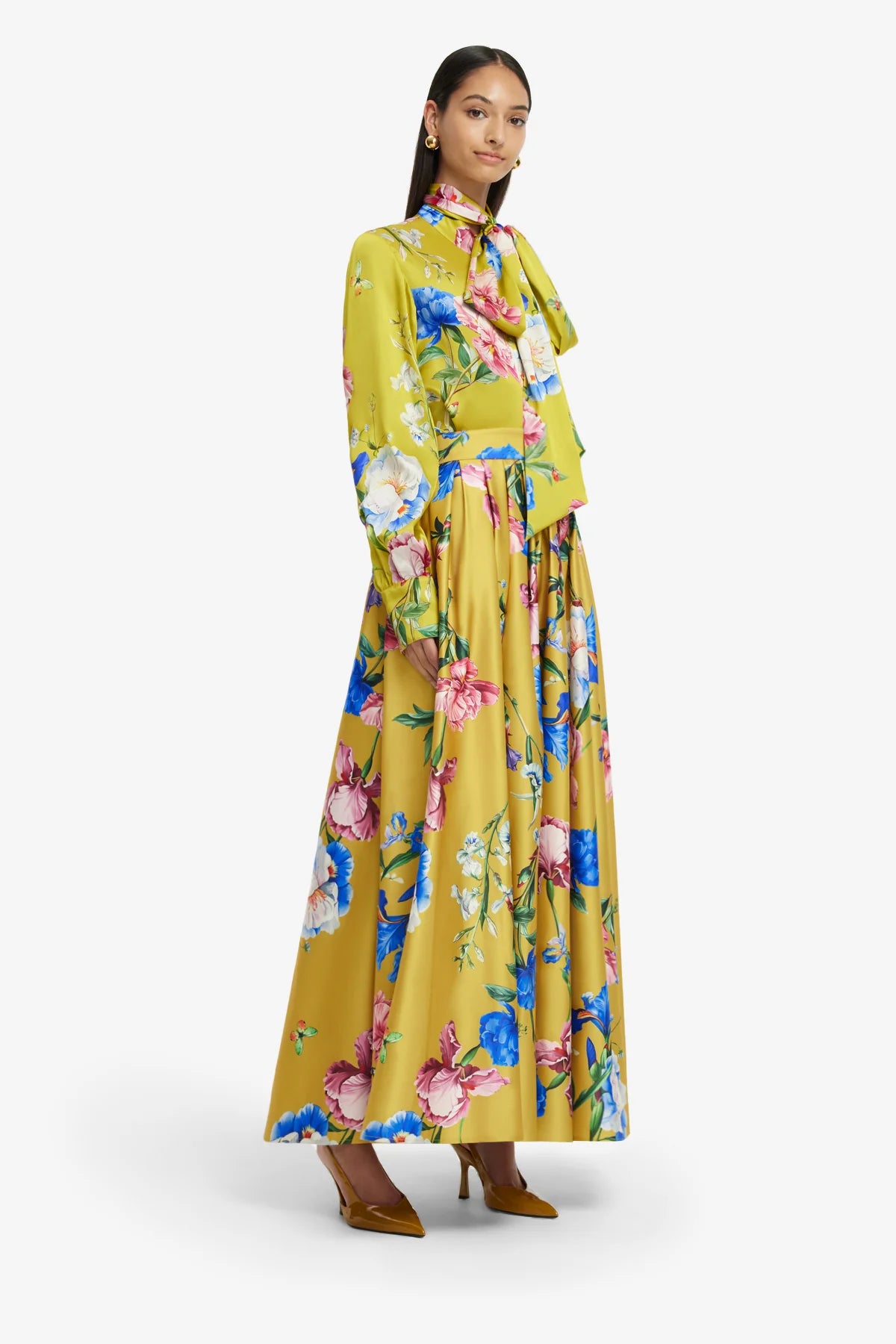 Garden Print in Mustard
