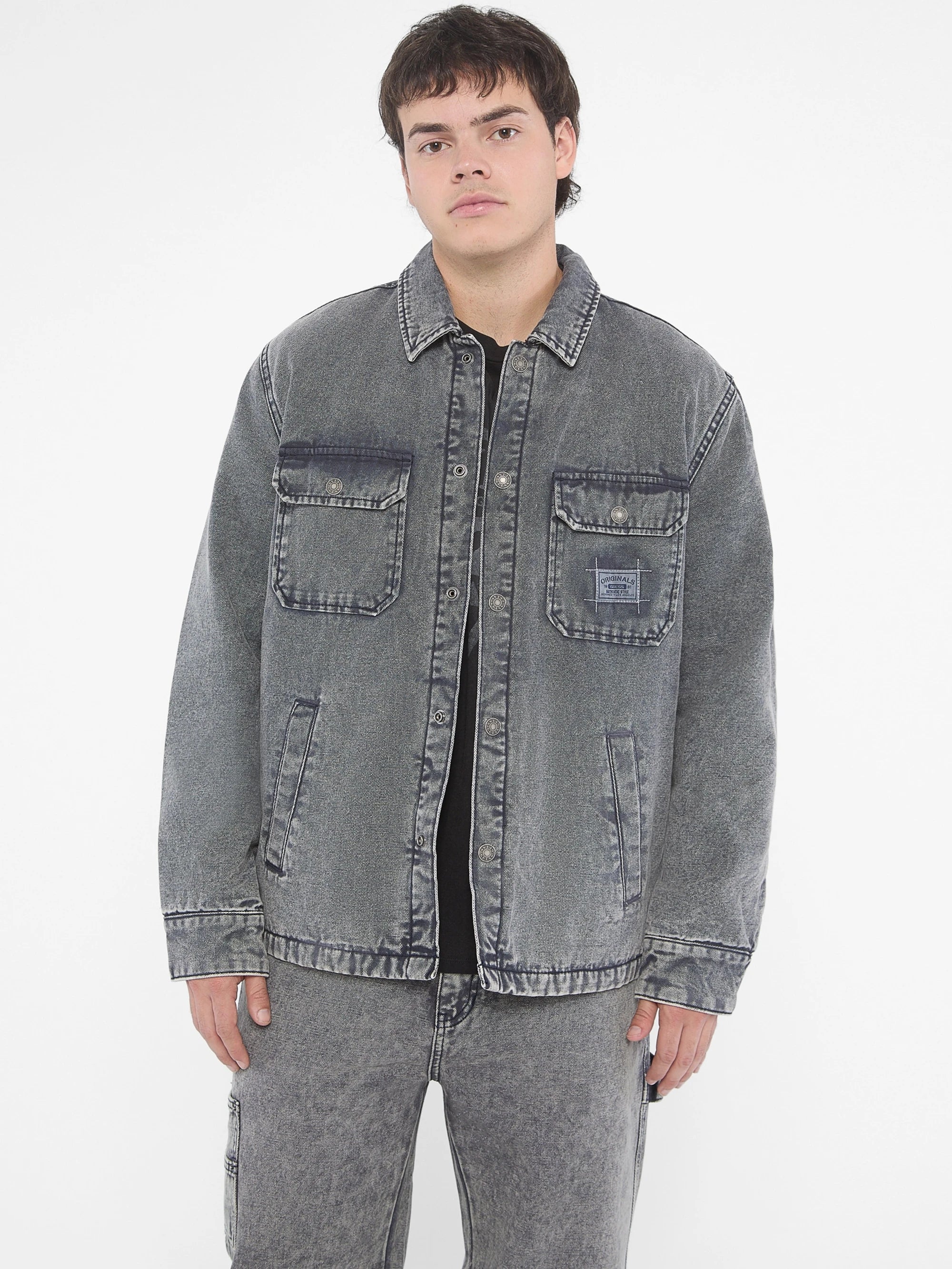 Go Blue Canvas Acid Wash