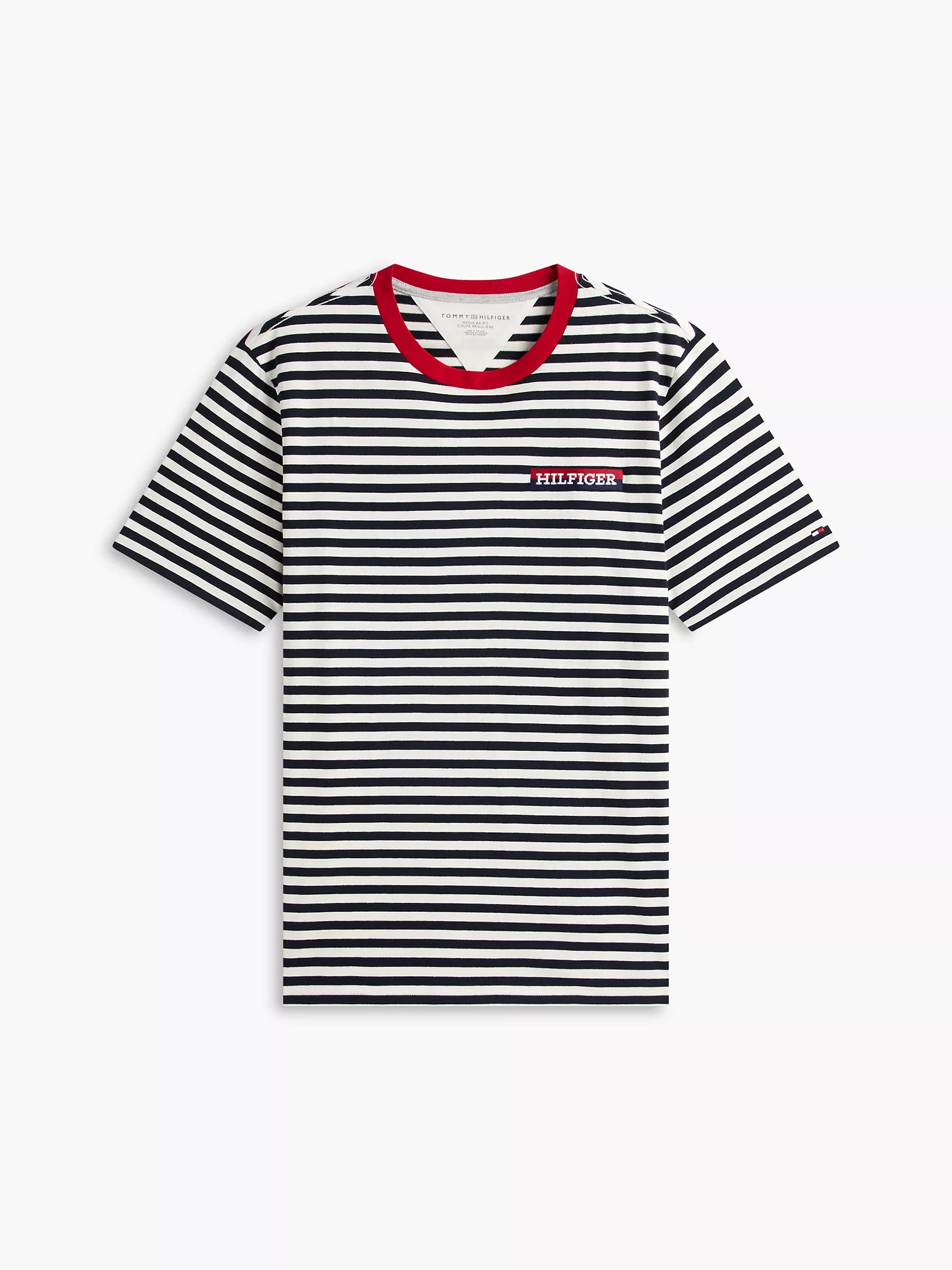 Ivory Silk/Navy Stripe