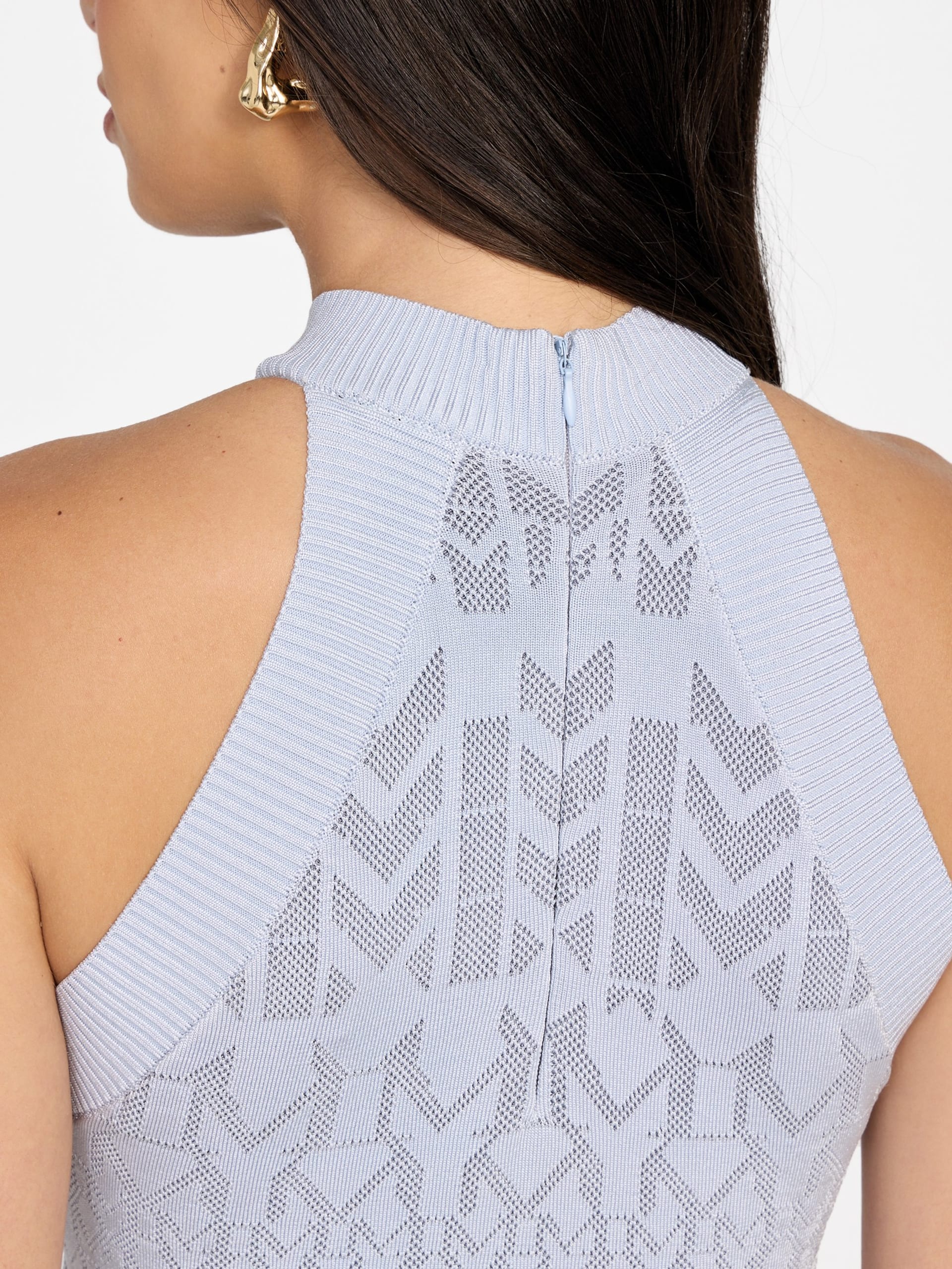 Geometric Monogram Blue T