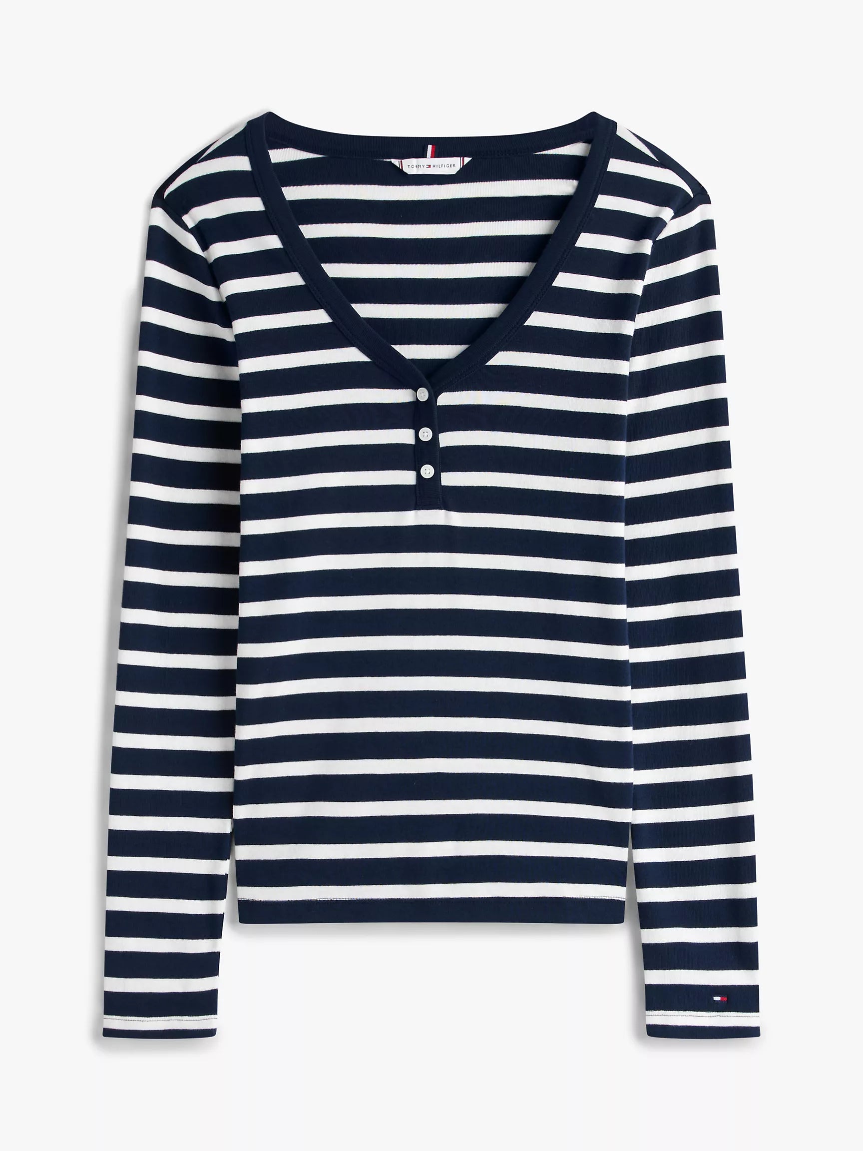 Ecru / Dark Blue Stripe