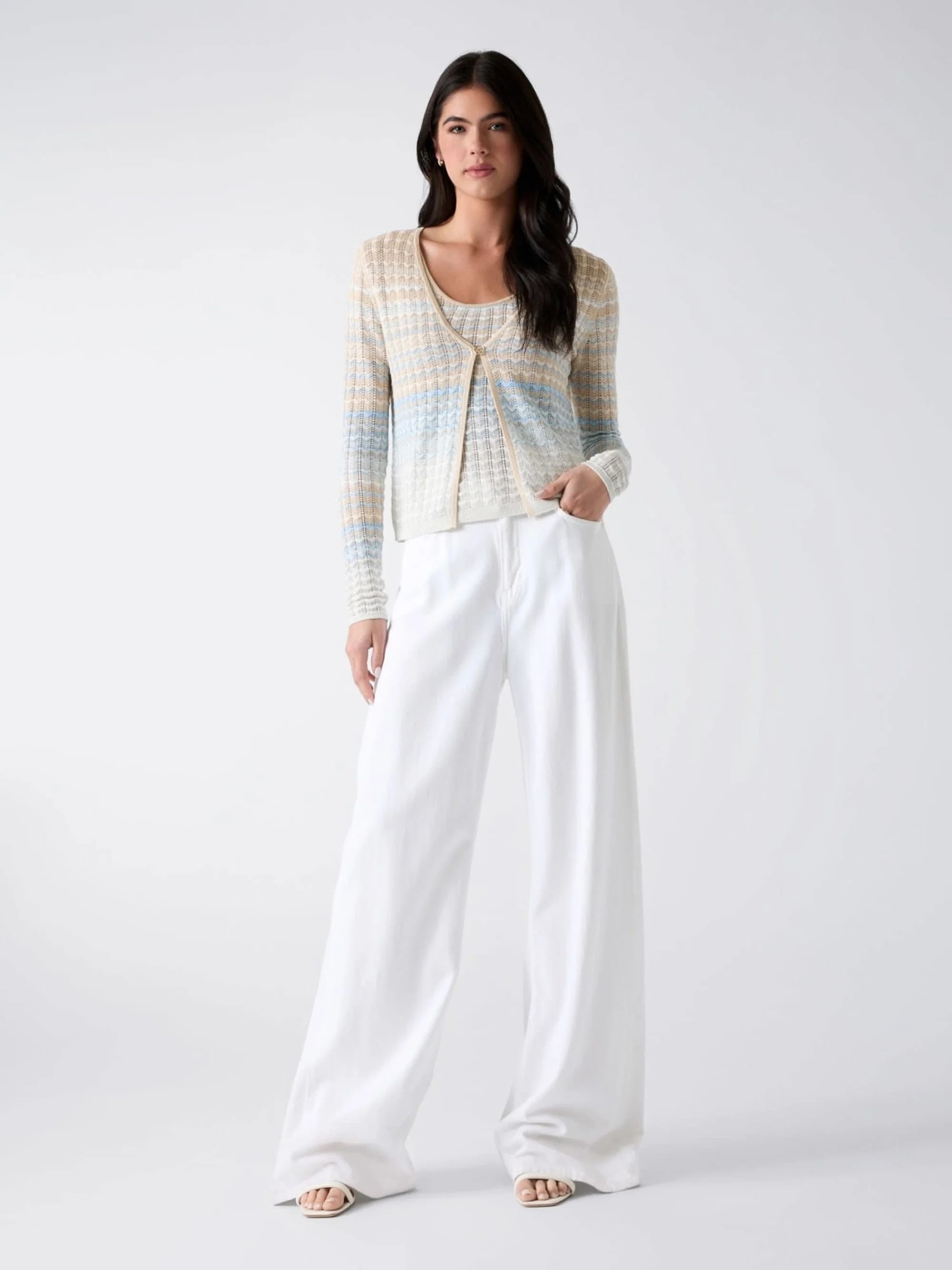 Light Blue Beige And Whit