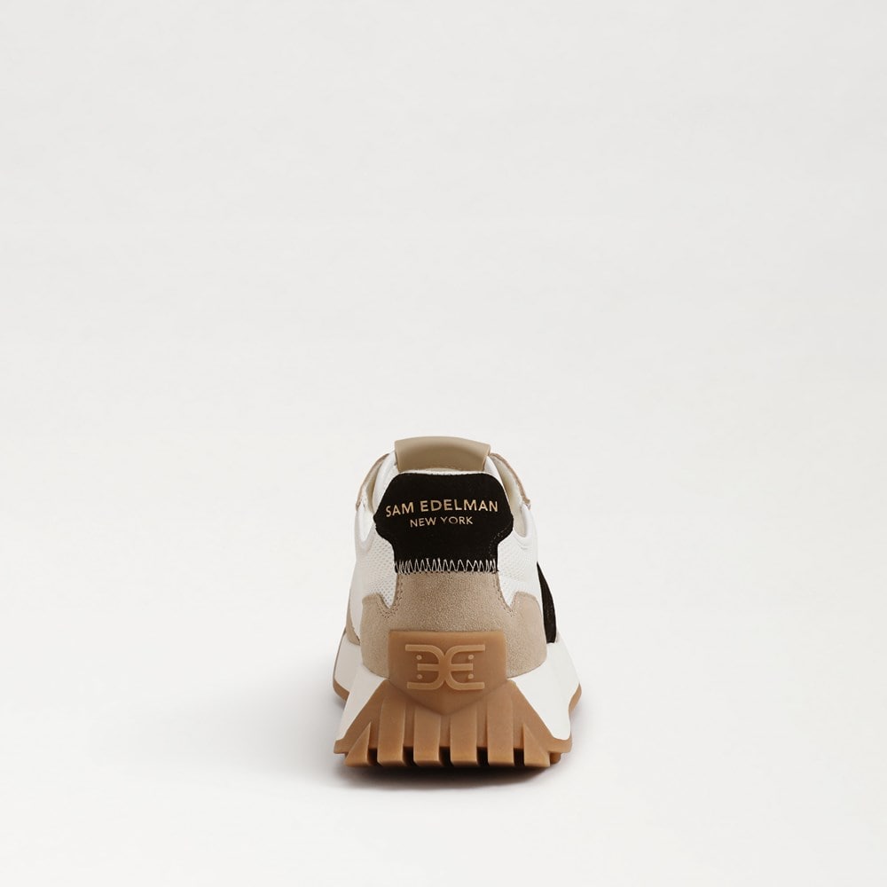 White/Tan/Black Suede