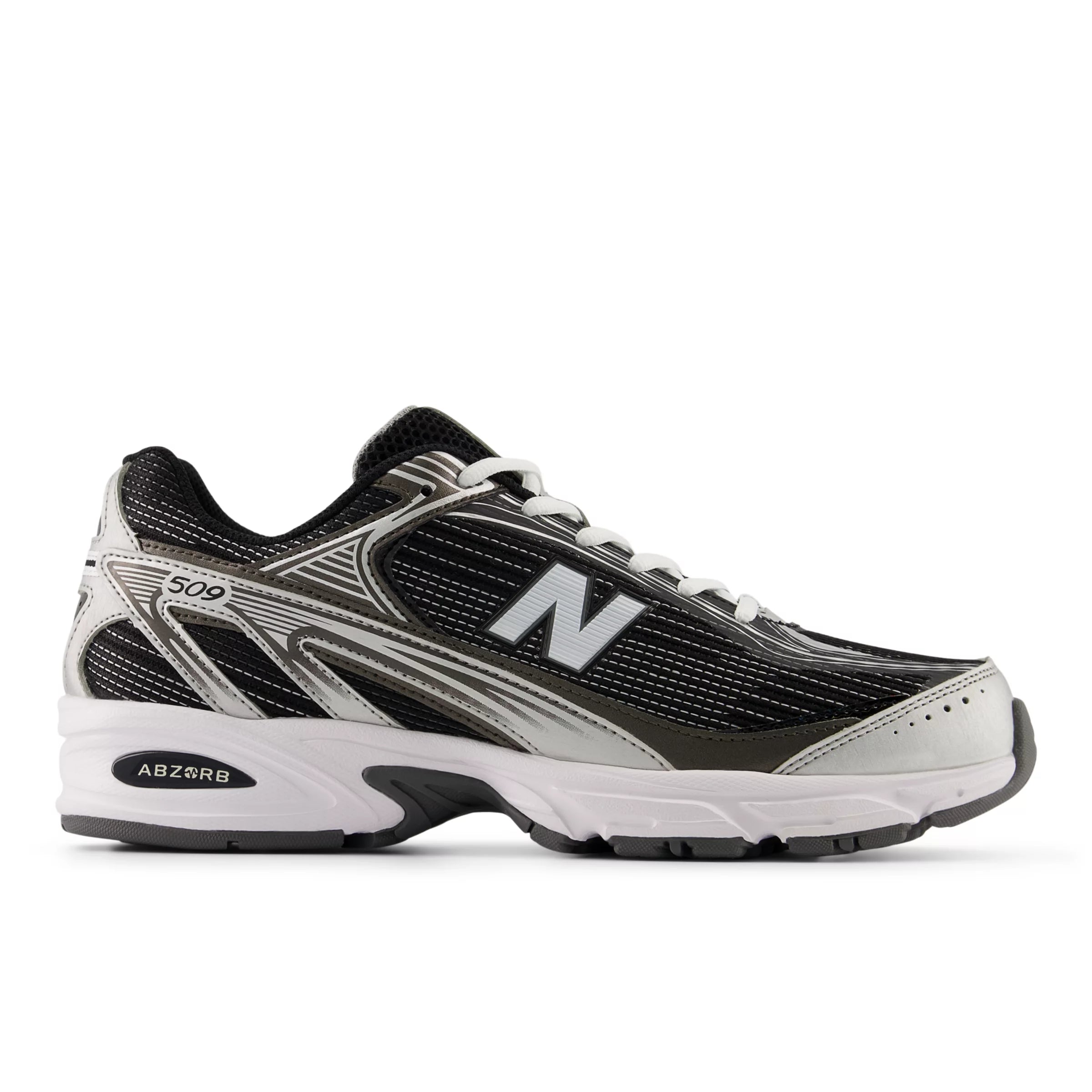 Black With White And Silver Metallic