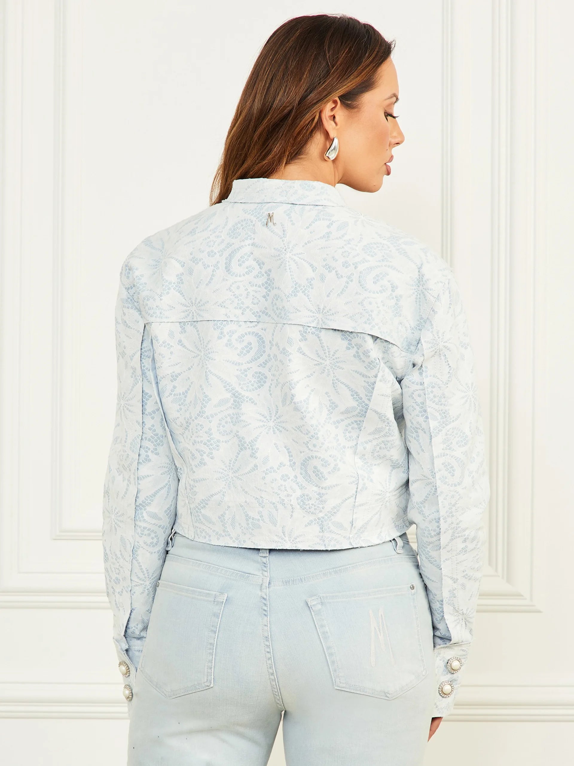 Light Wash Denim Lace