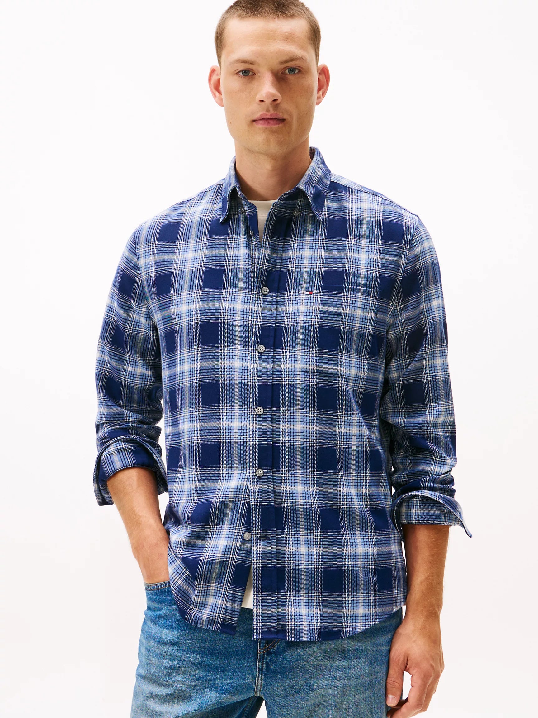 Preppy Navy Check