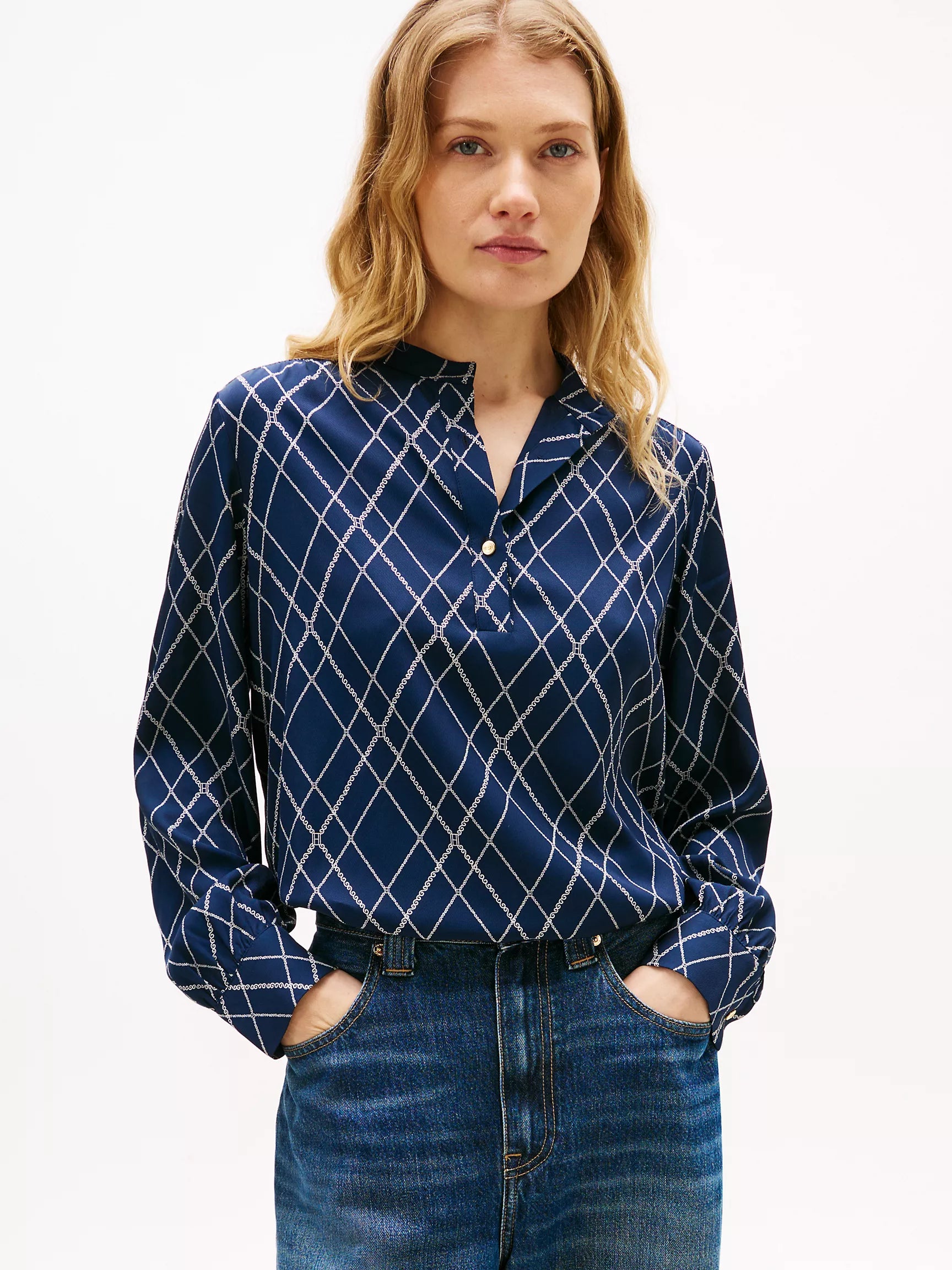 Argyle Print Navy