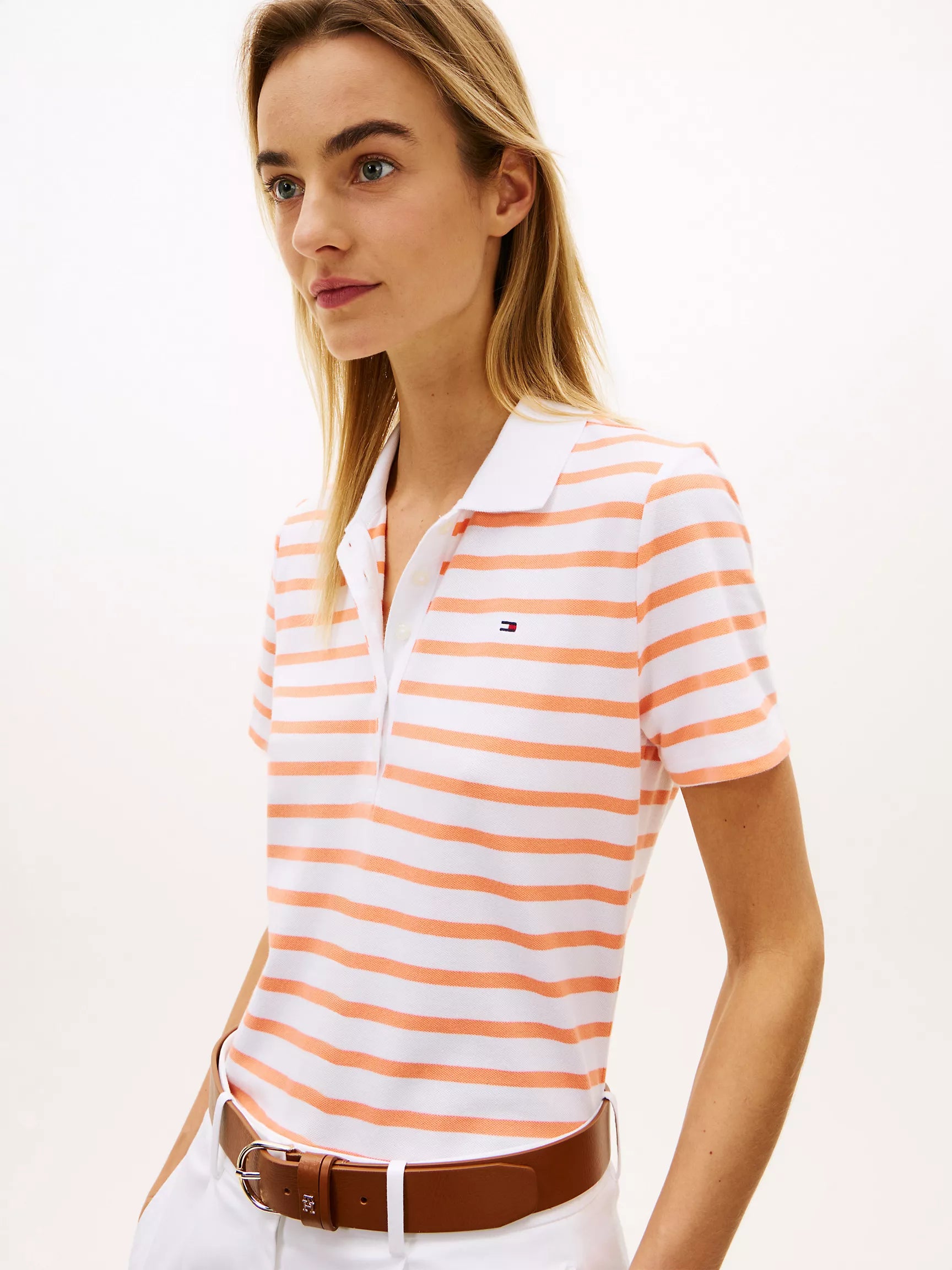 White/Nectarine Stripe