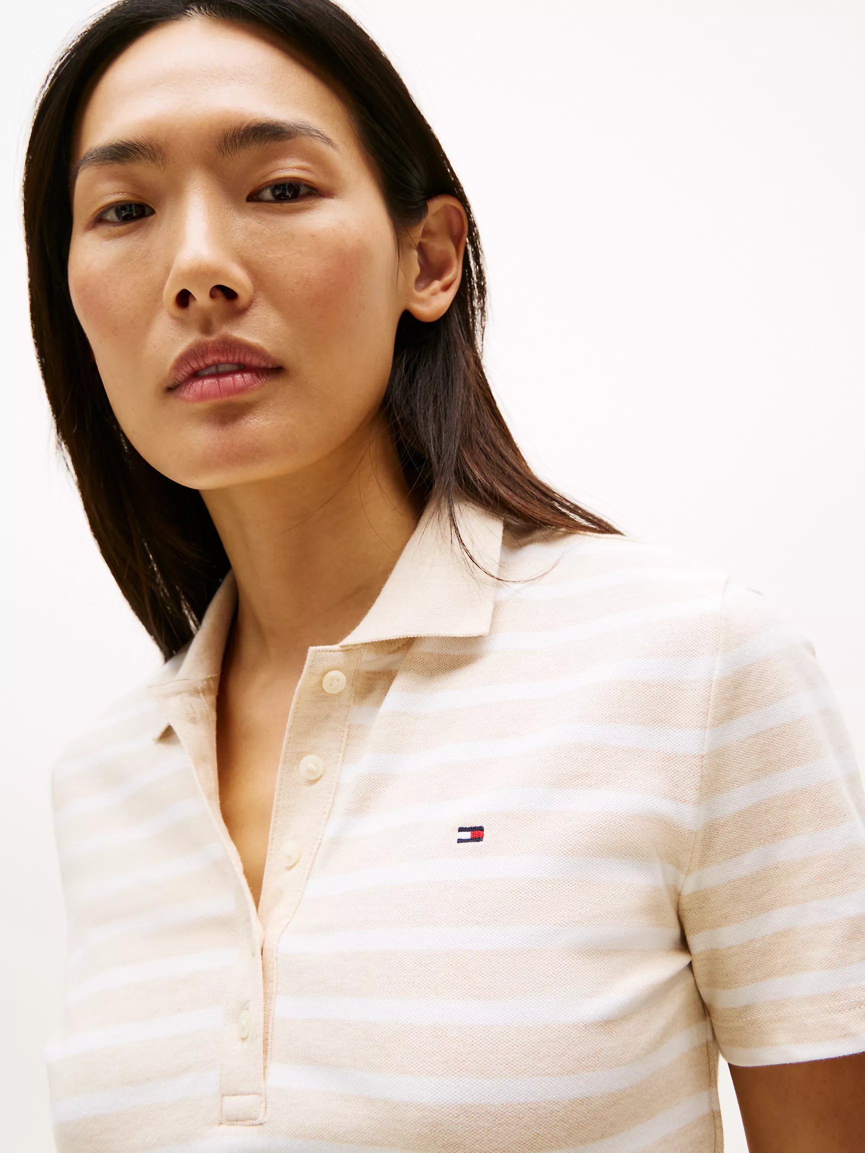 Beige Heather Multi Stripe