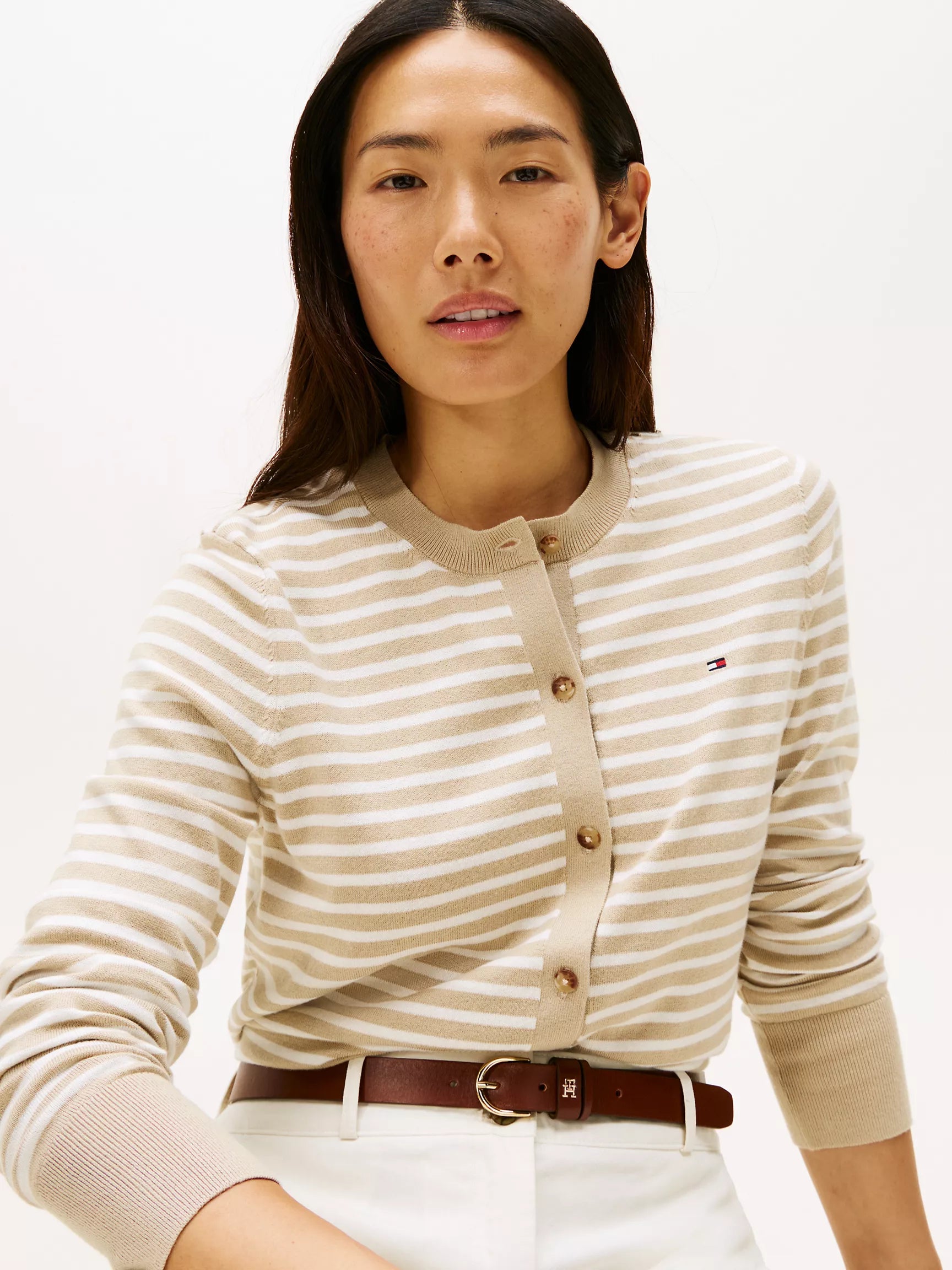 Sandalwood / Ivory Silk Stripe