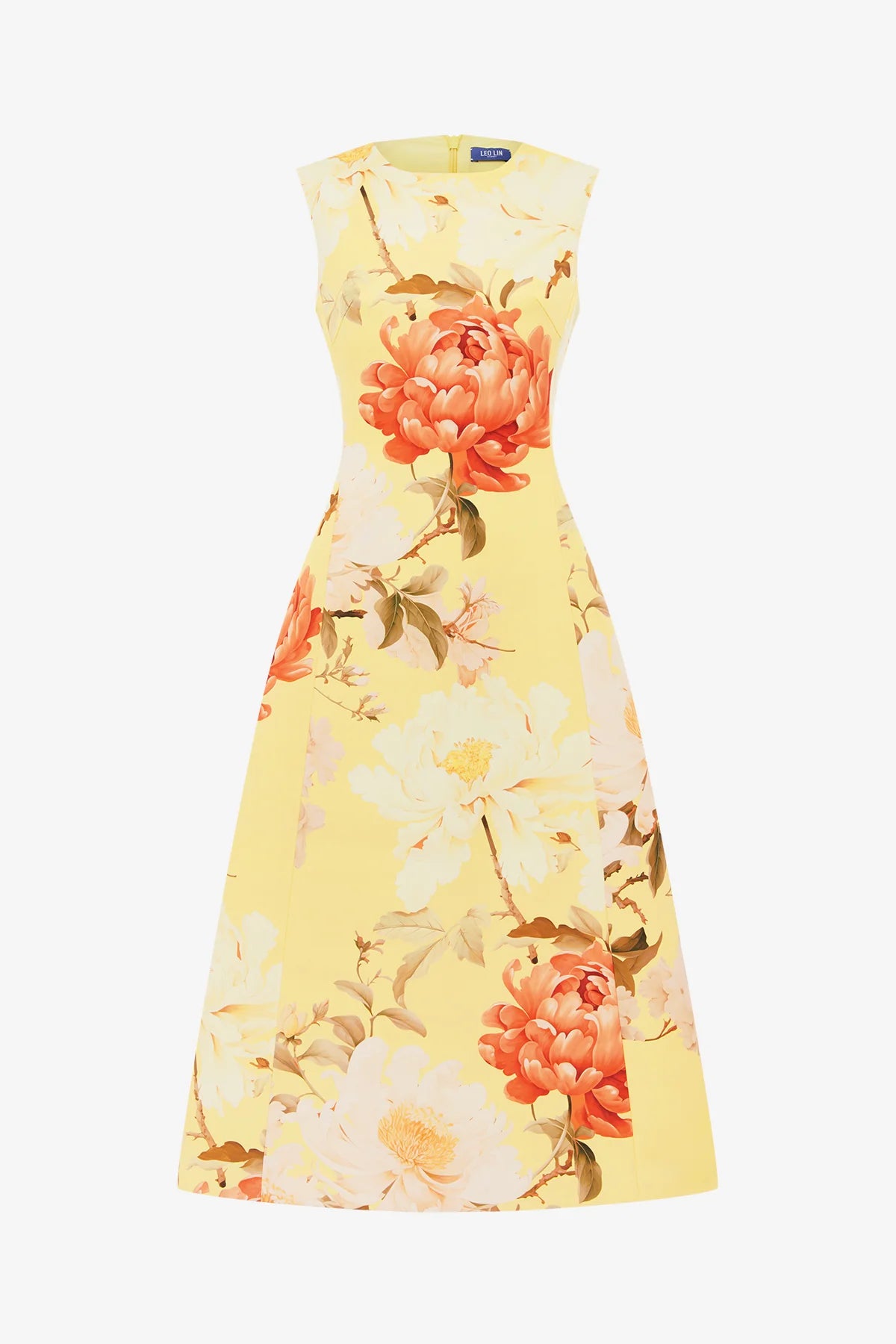 Peony Print in Yellow
