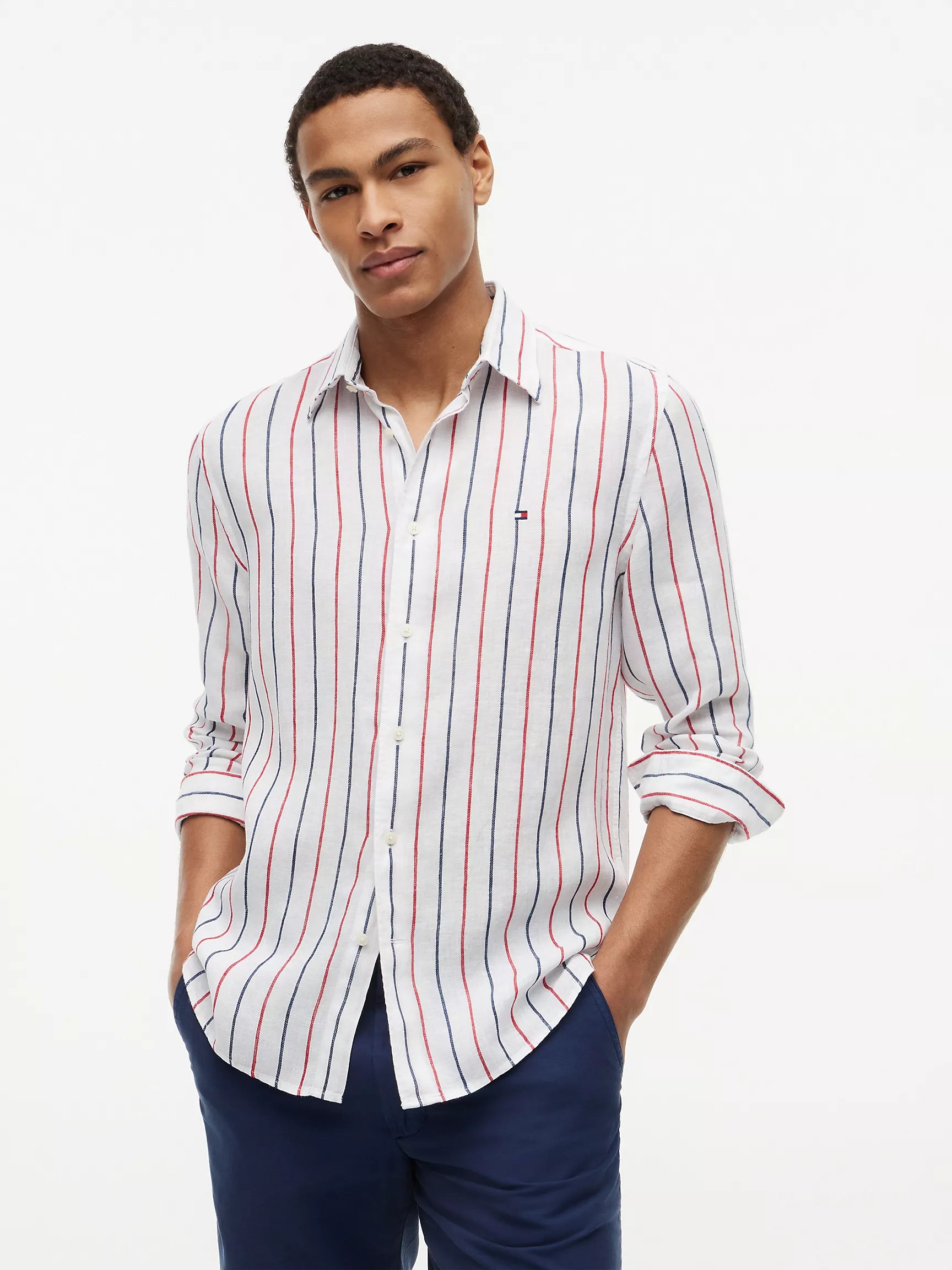 White/Red Stripe