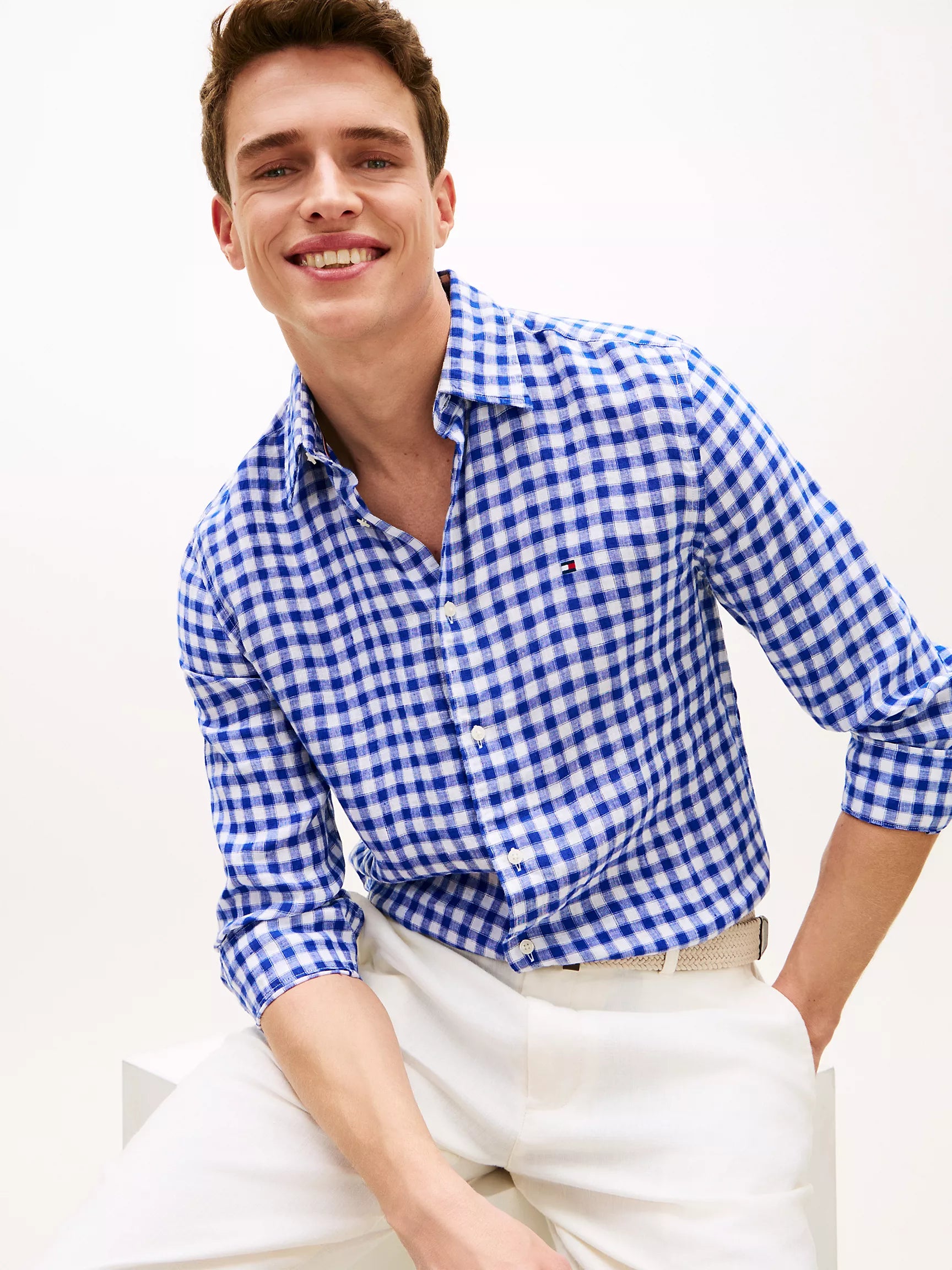 Wedge Blue/White Check