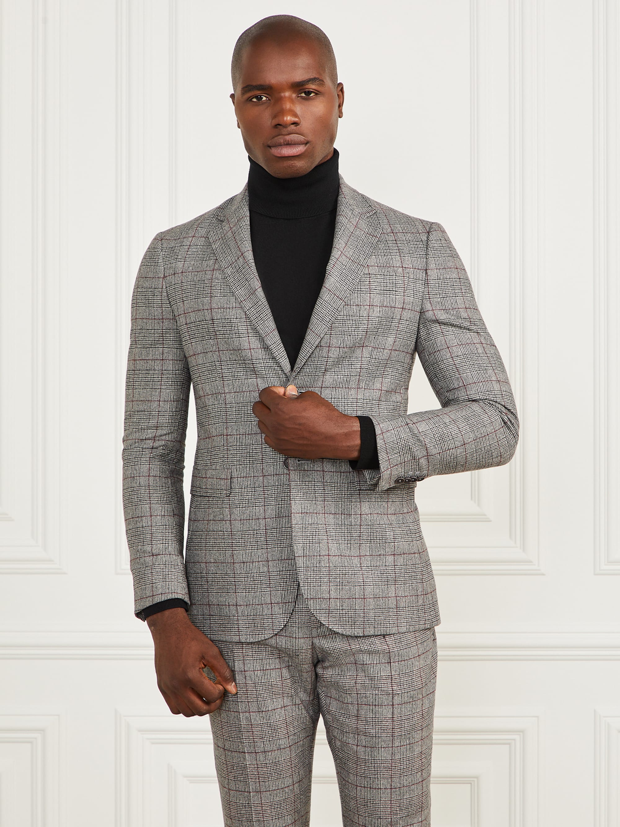 Black/White/Red Check