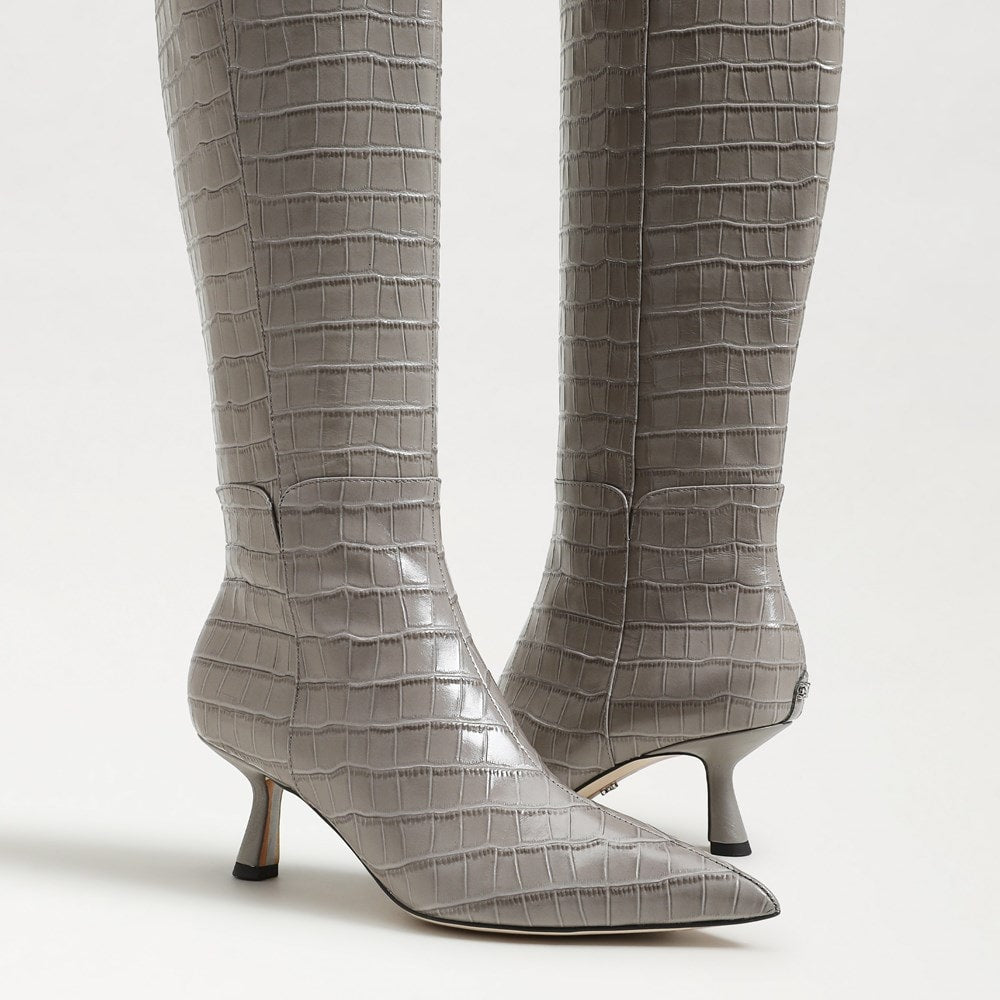 Antico Gray Croco Leather