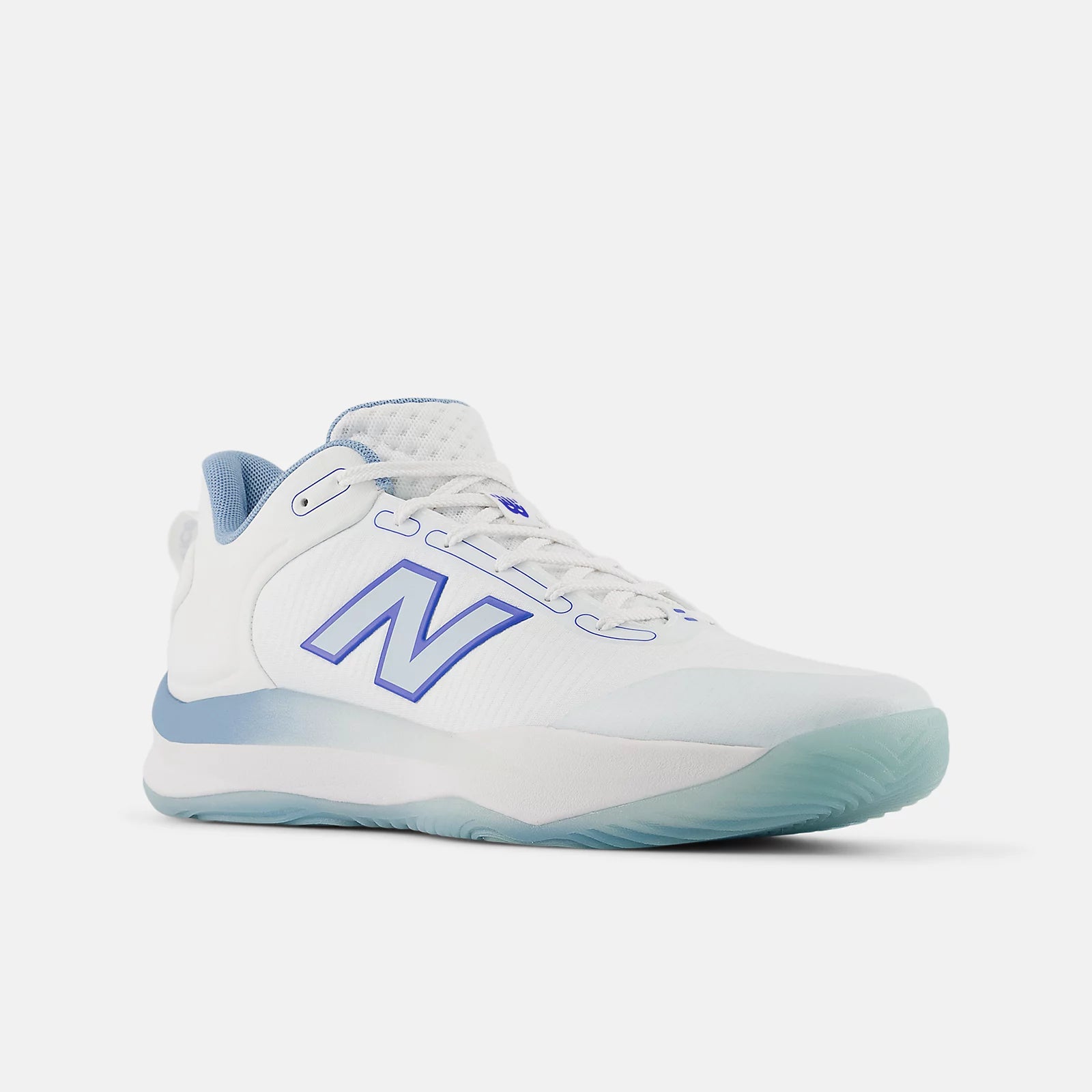 Nb 103 White With Blue Gemstone And Frosted Glass