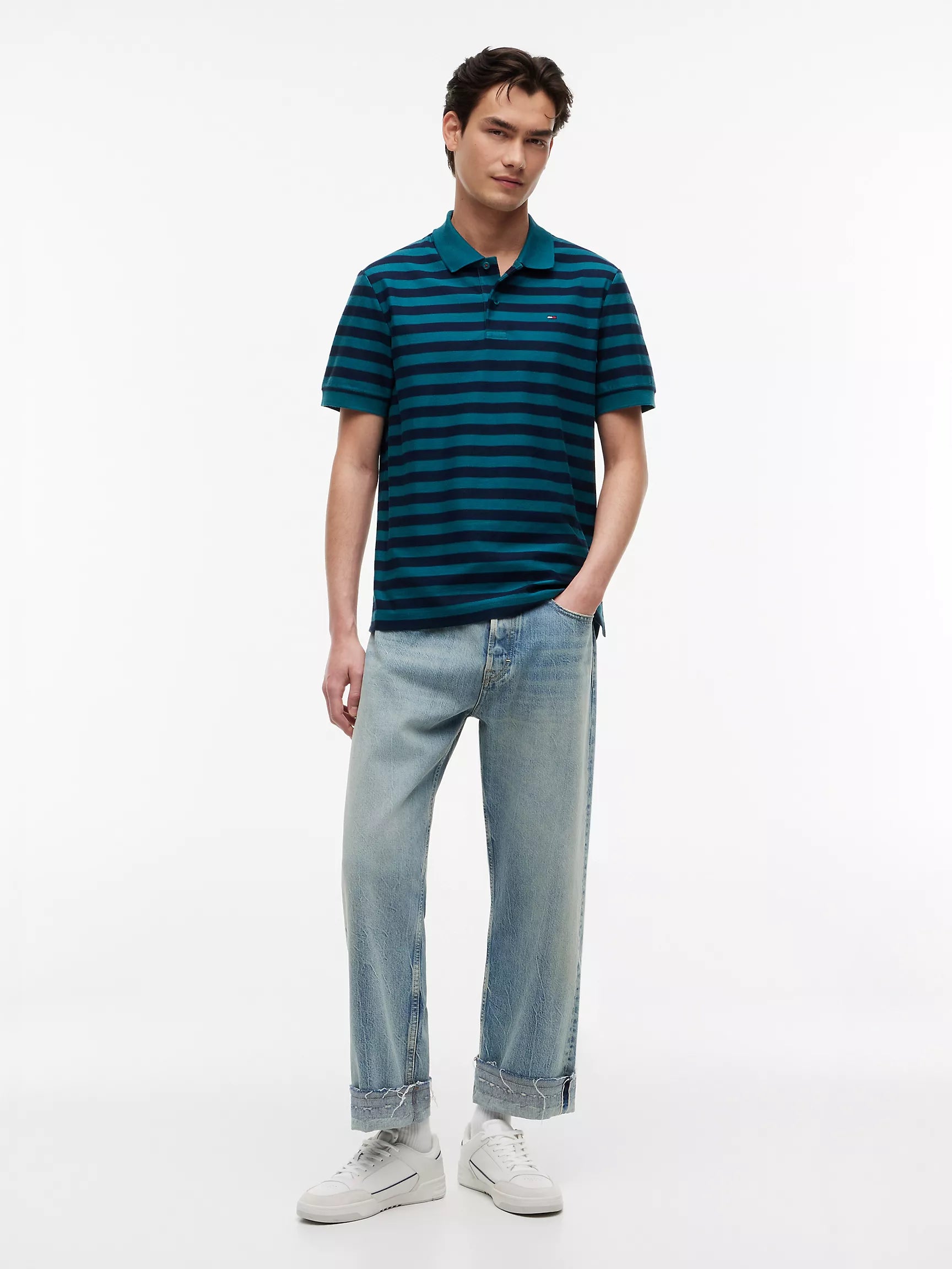 Polar Teal/Navy Stripe