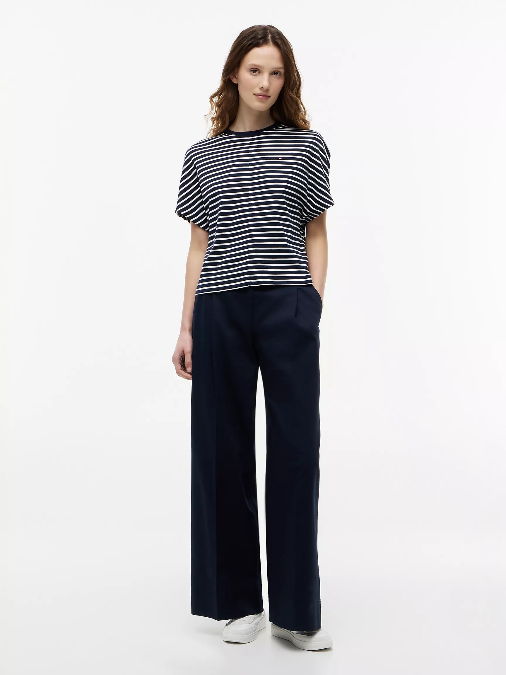 Navy Blue / Ecru Stripe