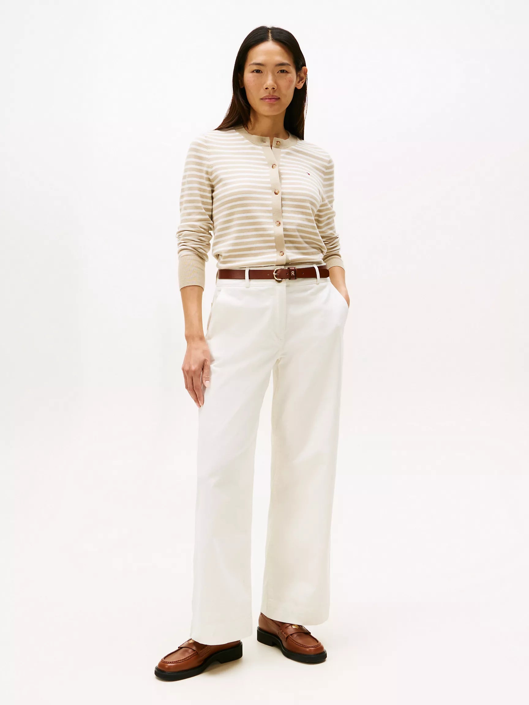 Sandalwood / Ivory Silk Stripe