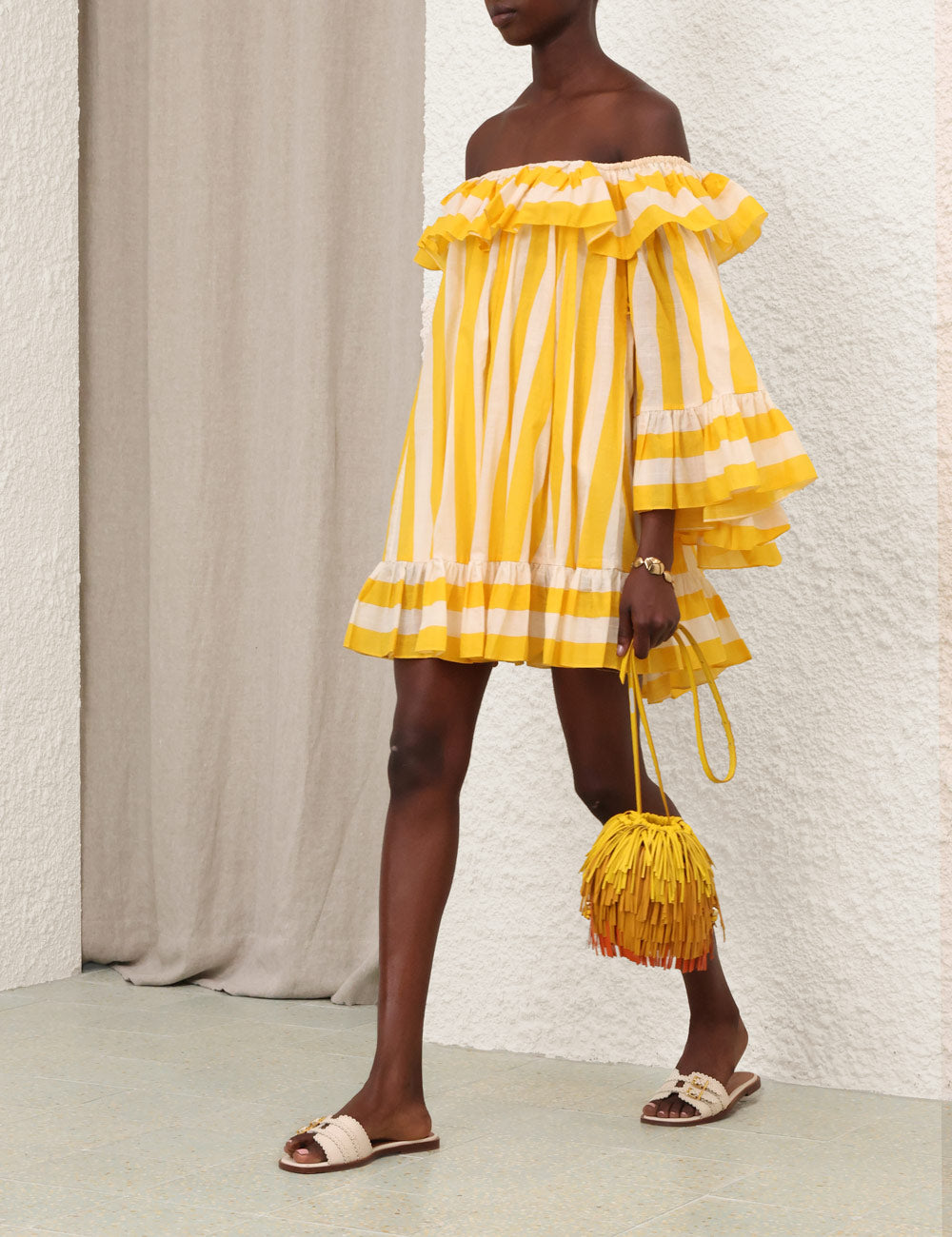 Yellow Cream Stripe